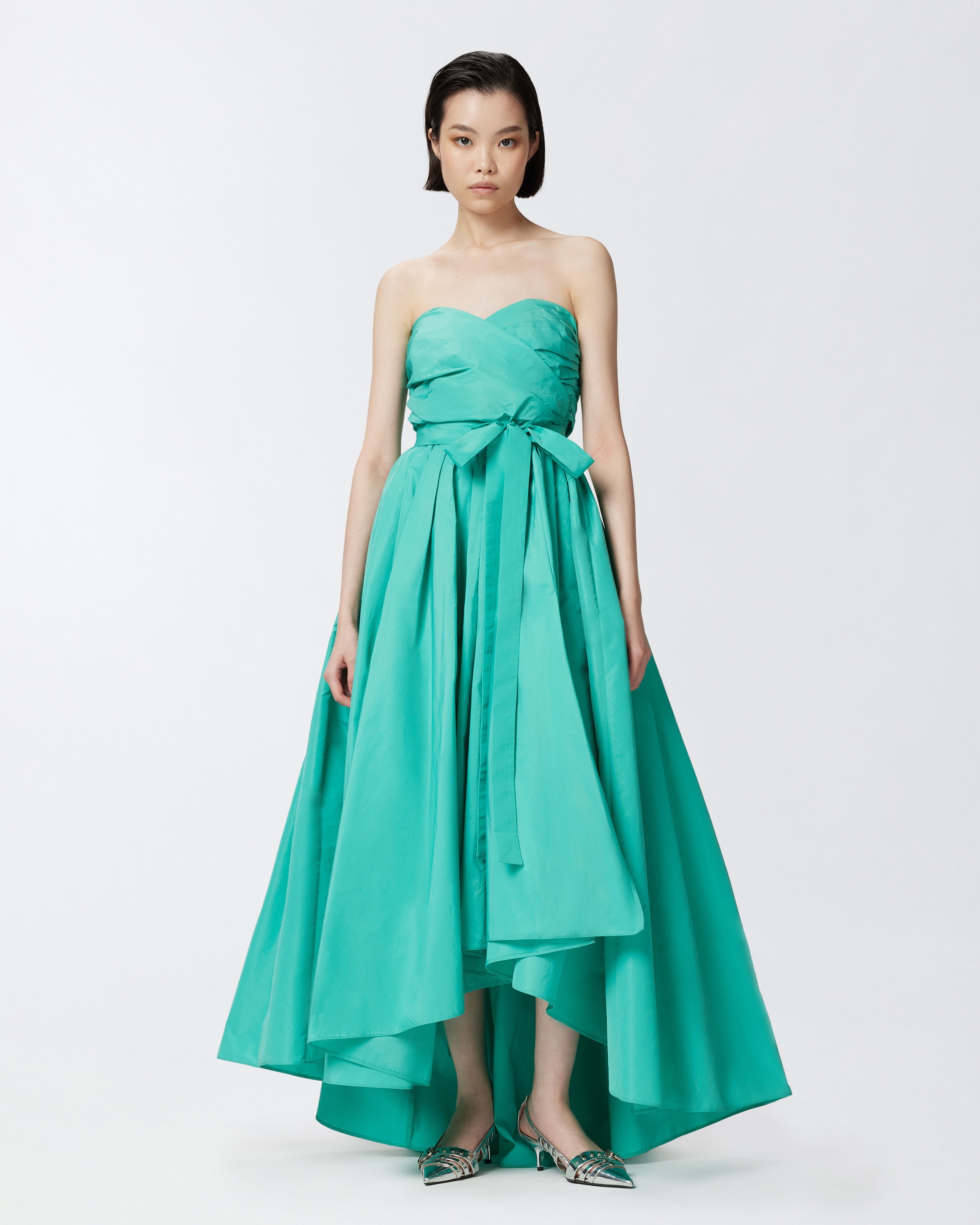 SPECIAL-OCCASION TAFFETA DRESS WITH SWEETHEART NECKLINE - 3