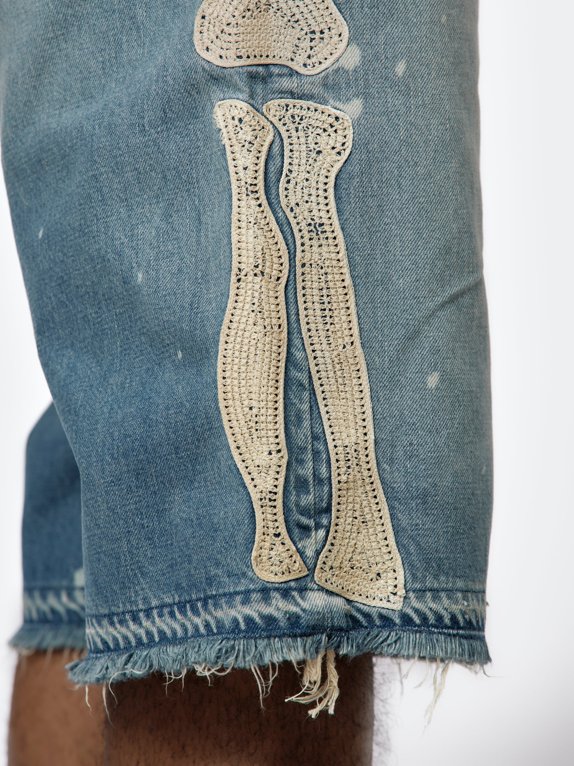 14OZ DENIM BONE SHORTS - 6