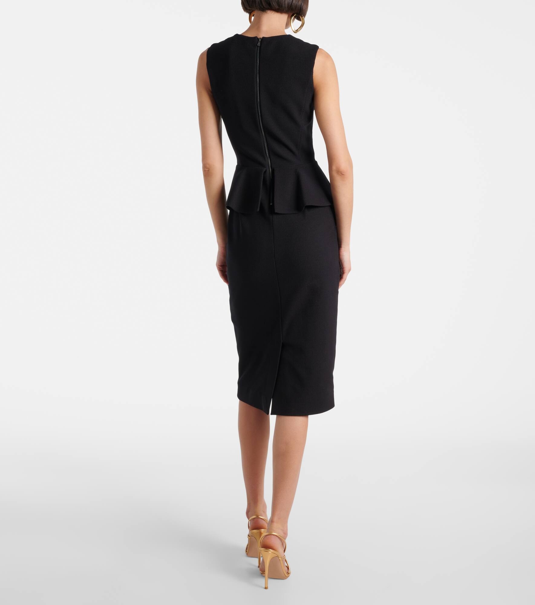 Cosmos peplum jersey midi dress - 3