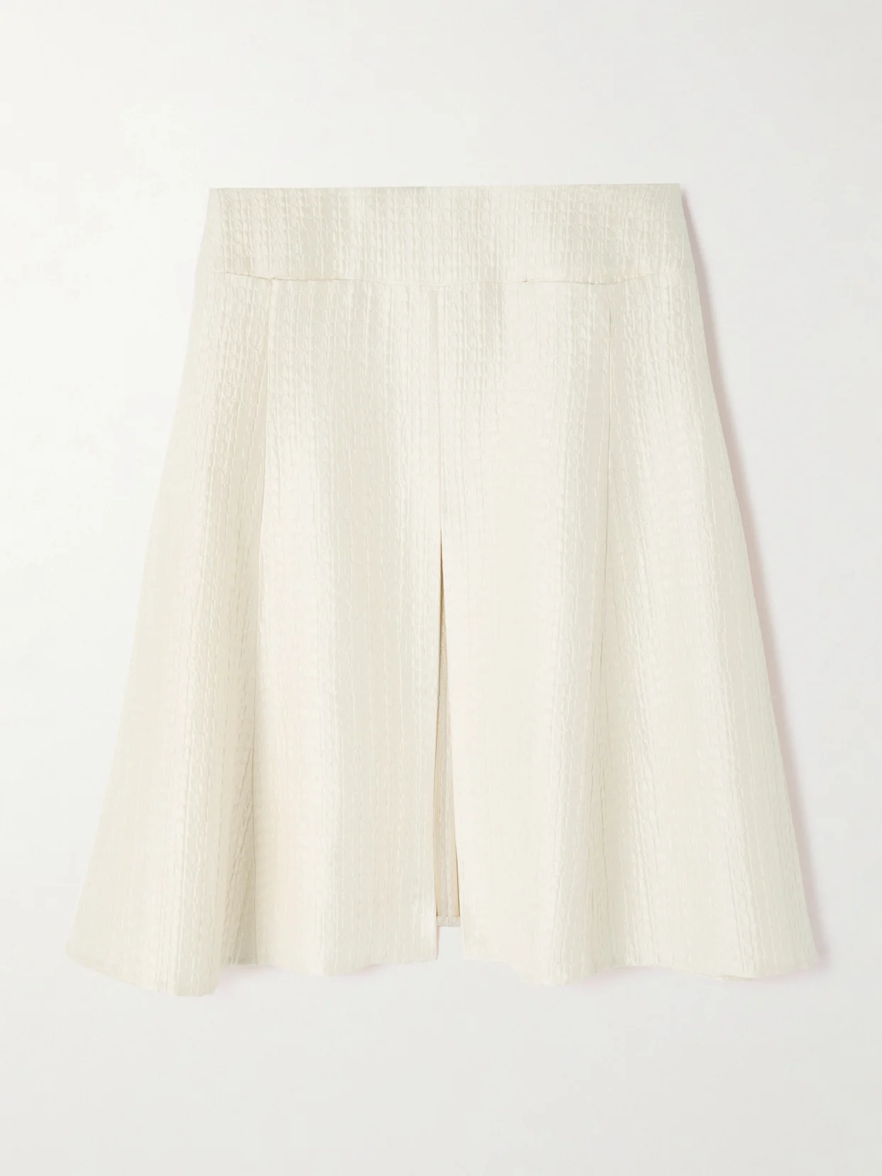 Silk-cloqué Midi Skirt - 1