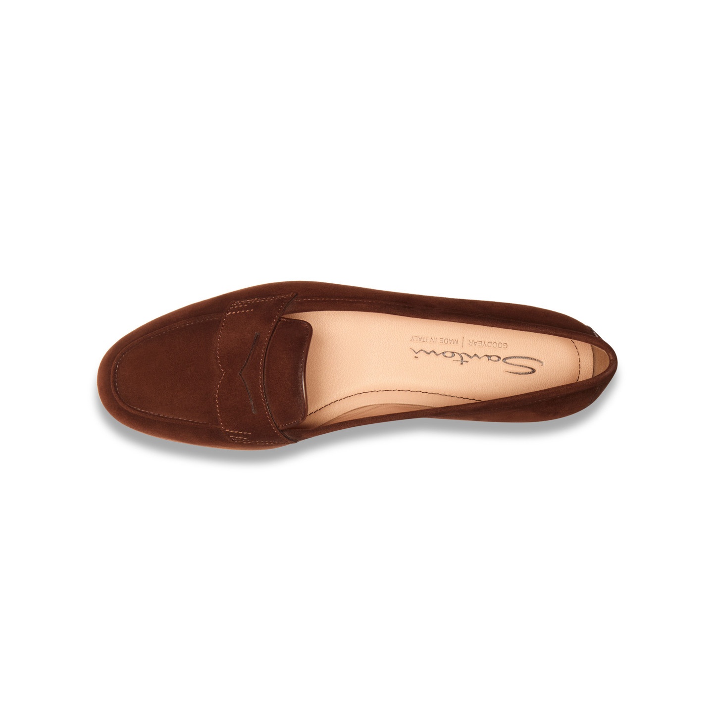 Women's dark brown suede Carla loafer - 5