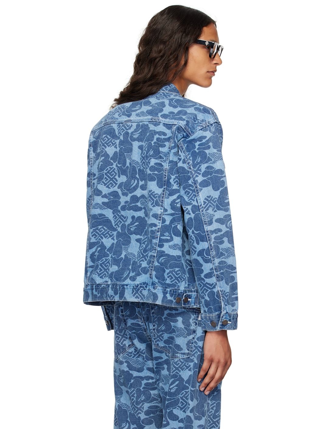 Blue Asia Camo Denim Jacket - 3