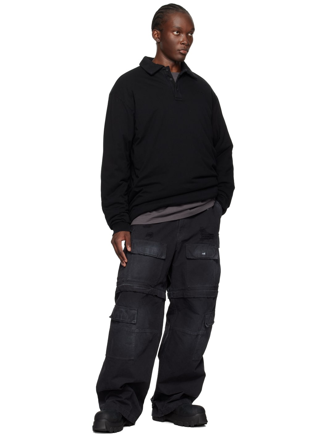 Black Padded Polo - 4