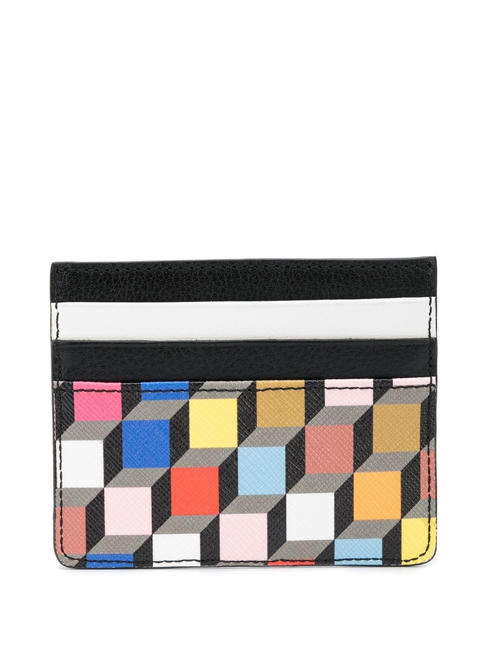 geometric print cardholder - 1