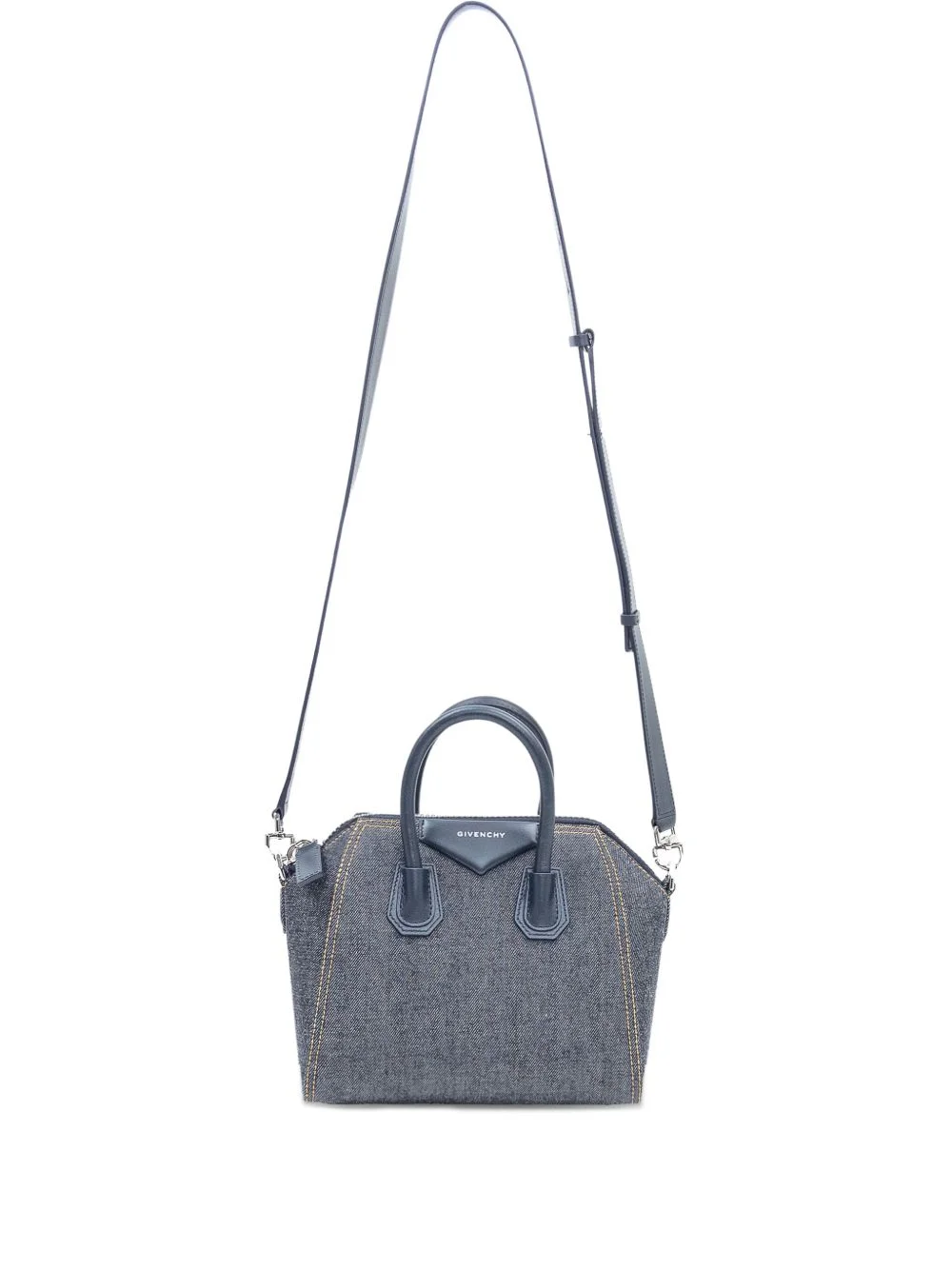 mini Antigona denim tote bag - 1