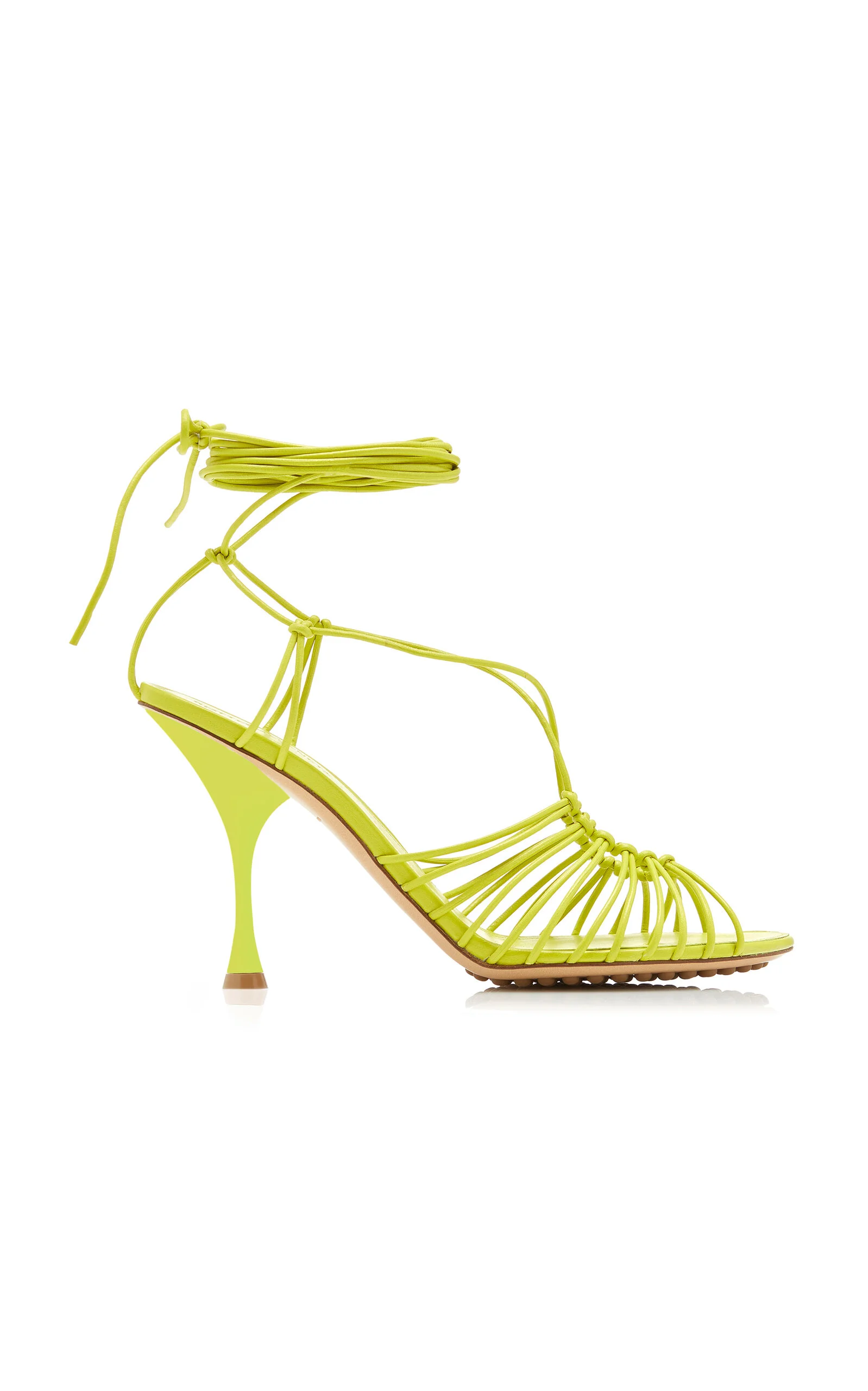 Dot Lace-Up Leather Sandals green - 1