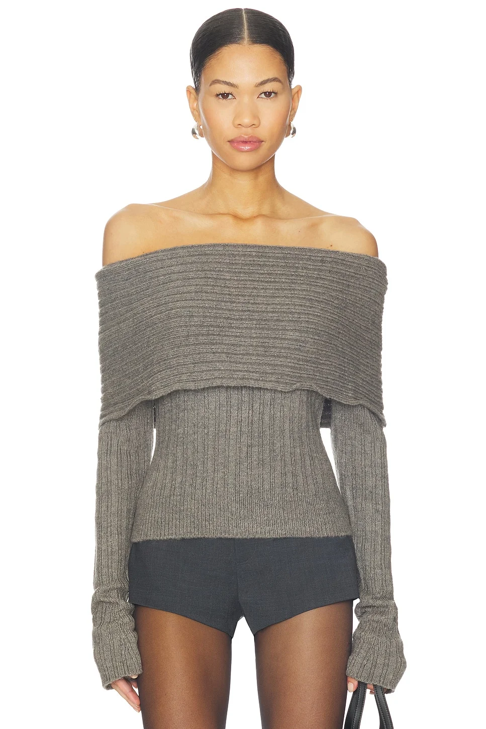 Wide Turtleneck Knit Top - 1