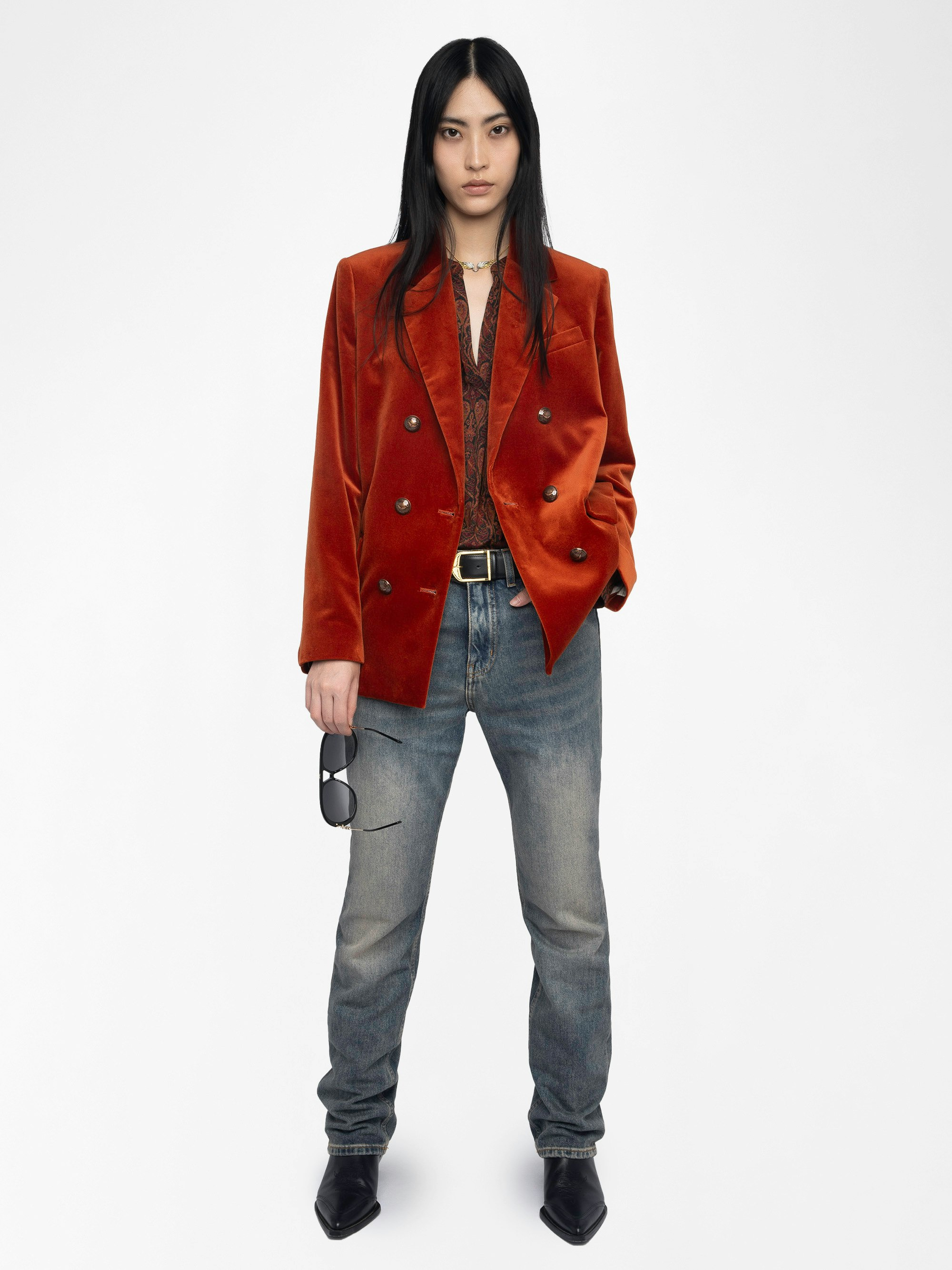 Vaska Velvet Blazer - 2