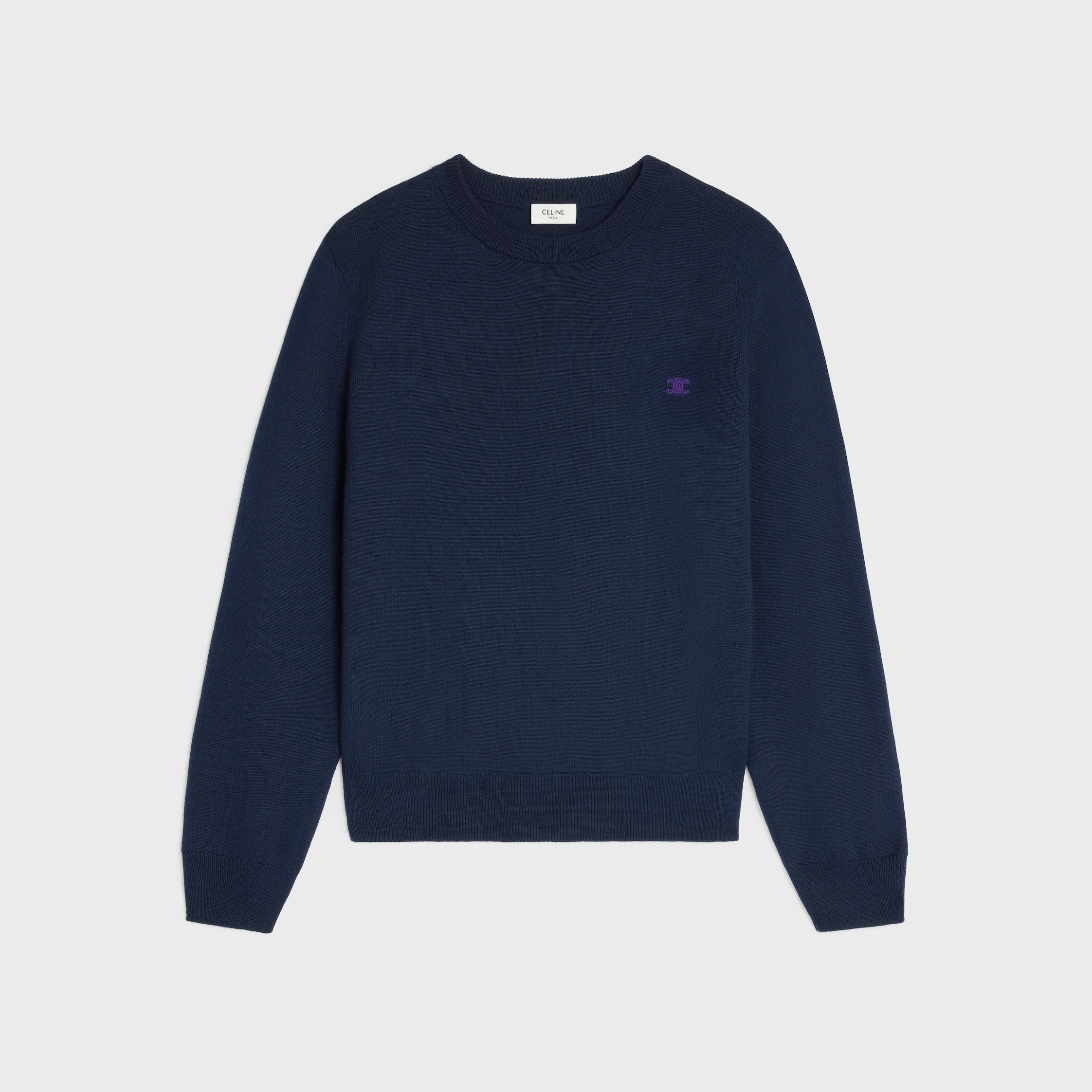 crewneck sweater IN fine wool - 1