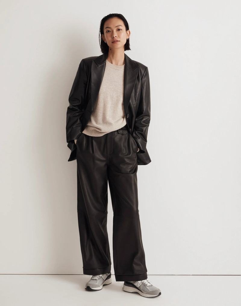 Madewell The Bedford Oversized Blazer in Leather outlook