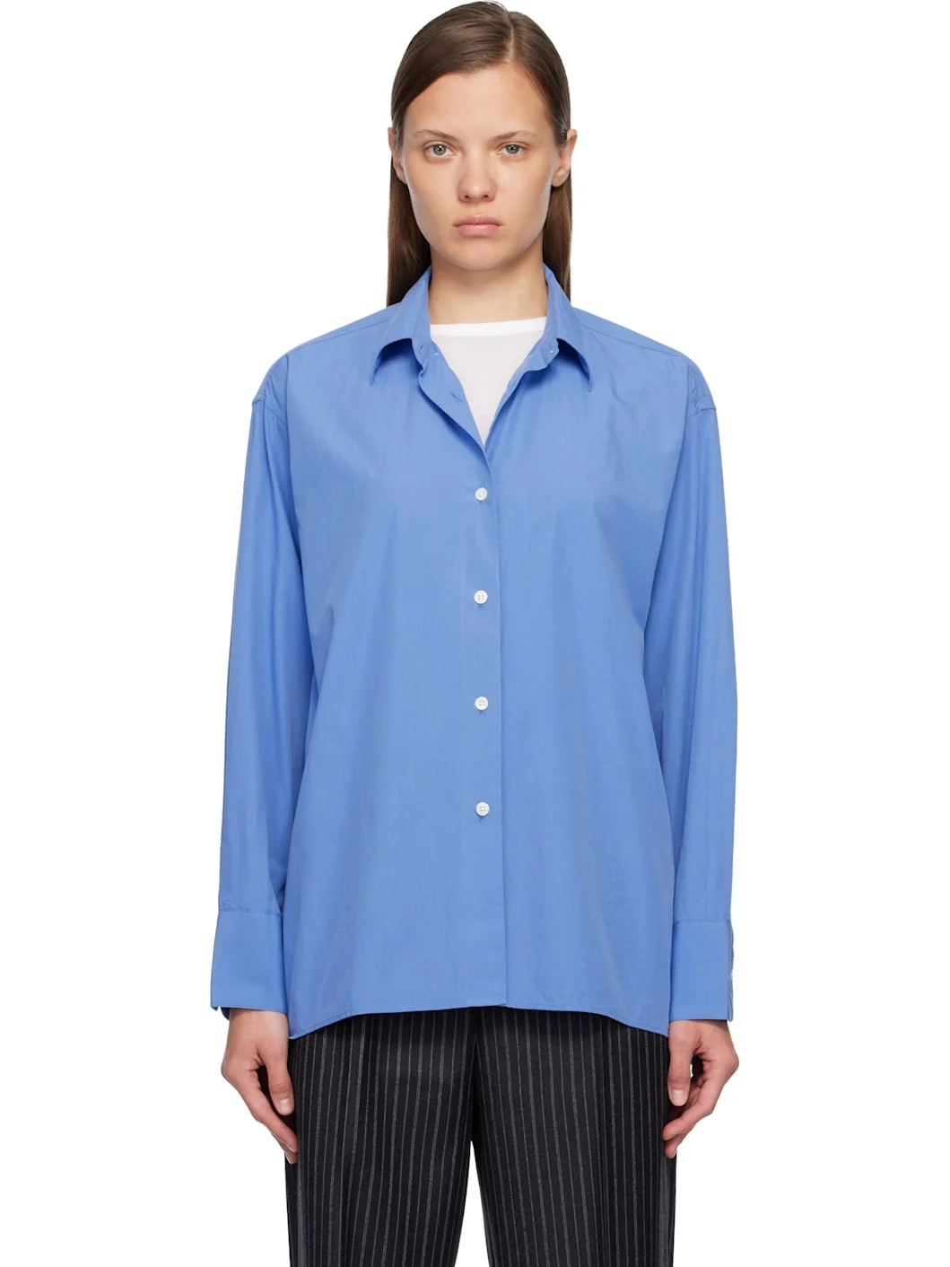 Blue Irregular Shirt - 1