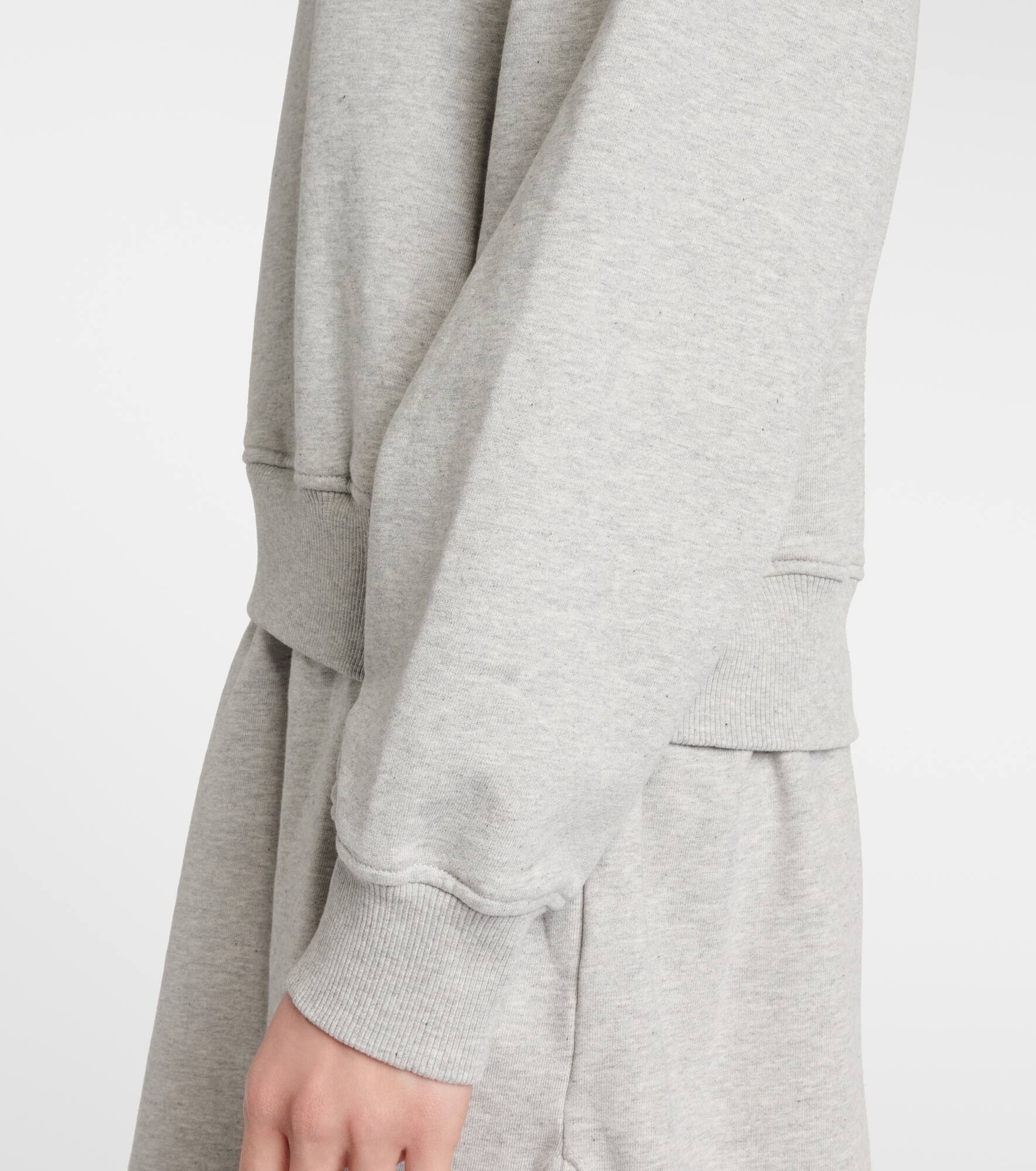 Layered cotton jersey sweatshirt dress - 5