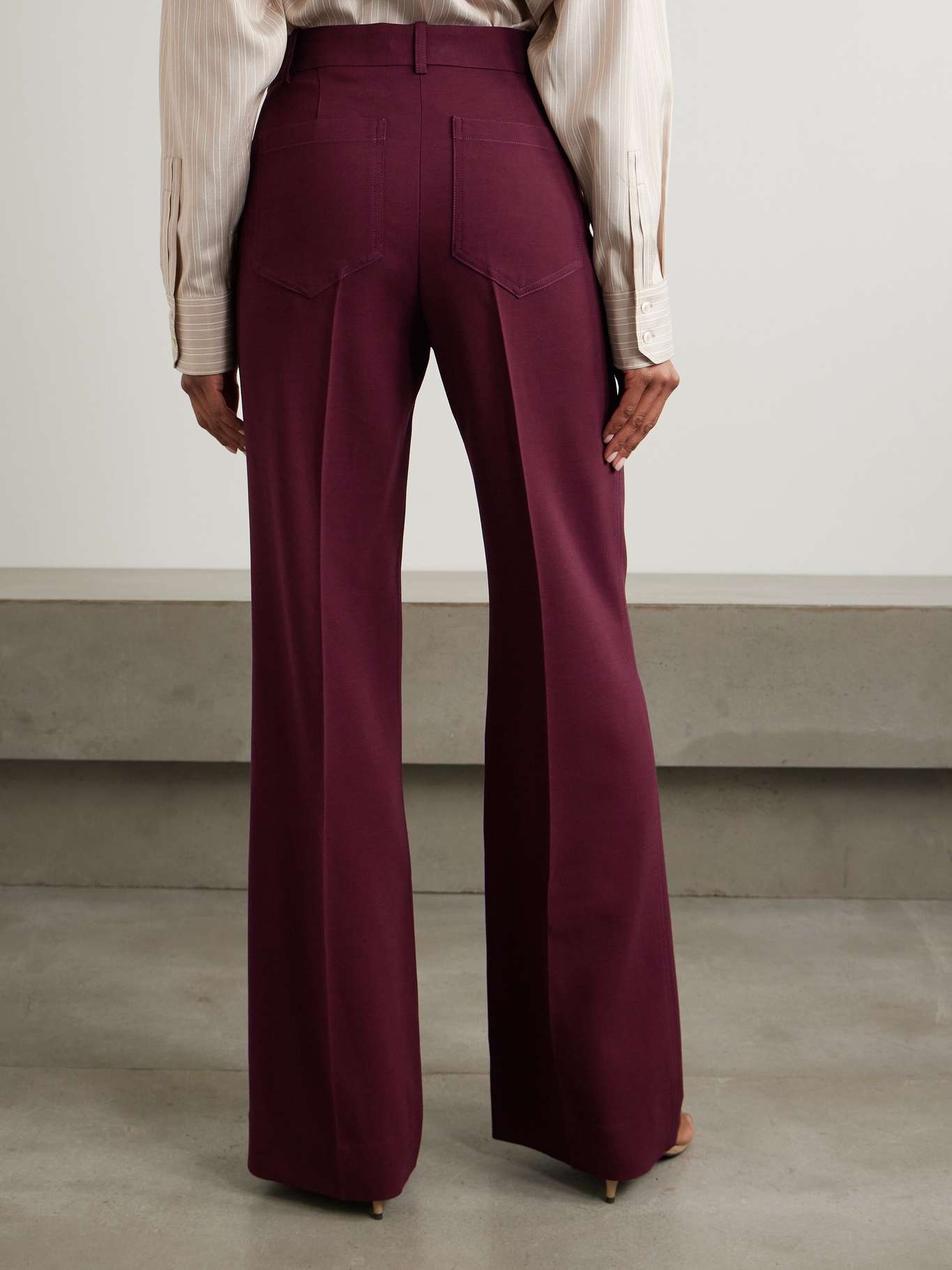 Alina woven wide-leg pants Red - 4