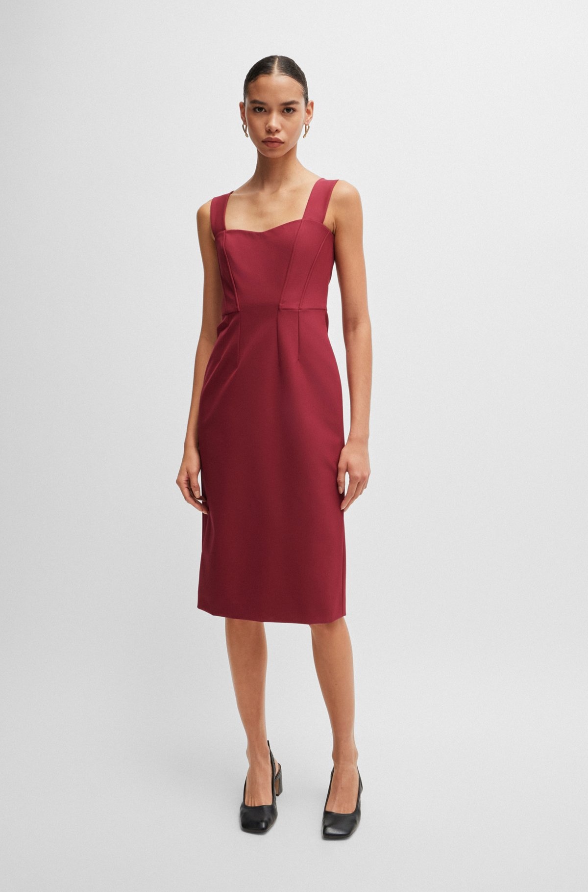 EXTRA-SLIM-FIT DRESS IN PERFORMANCE-STRETCH FABRIC - 3