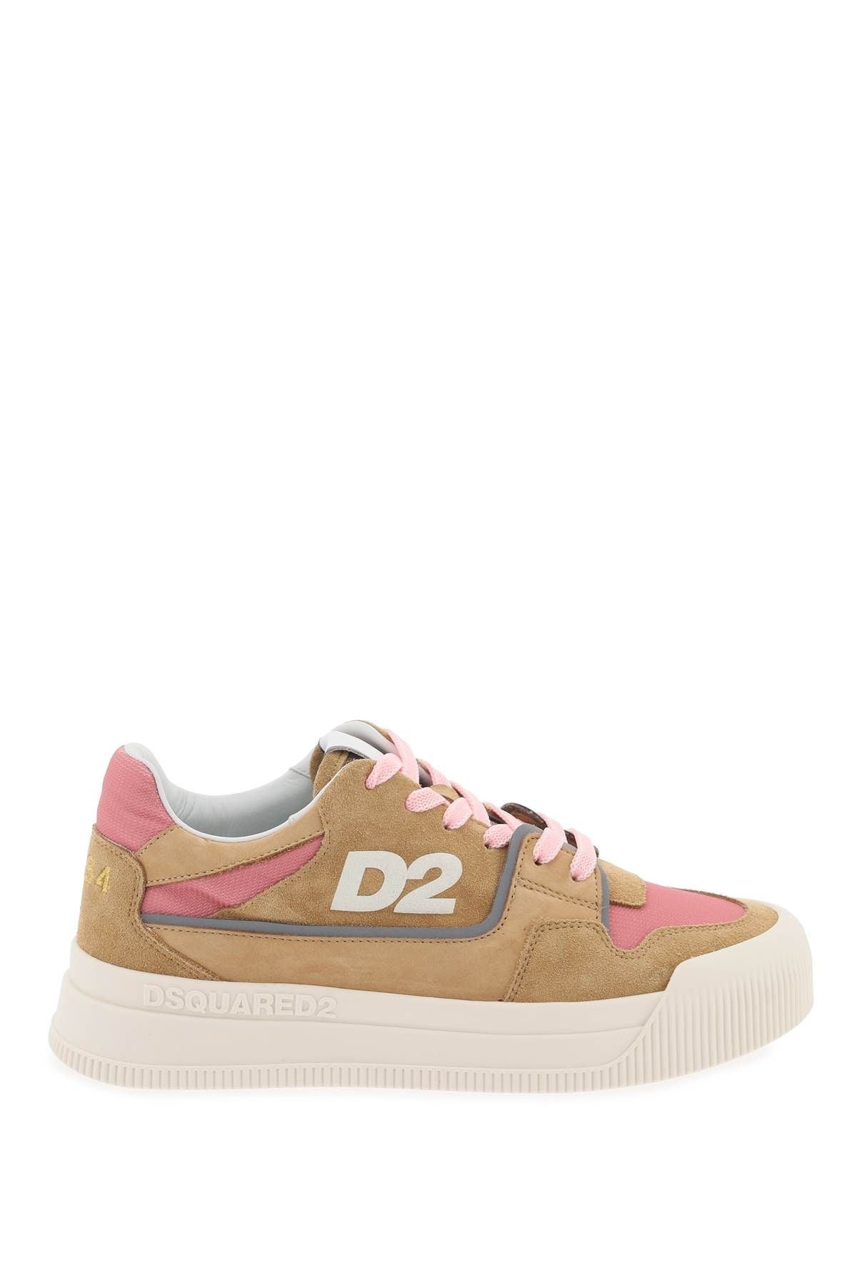 Dsquared2 Suede New Jersey Sneakers In Leather - 1