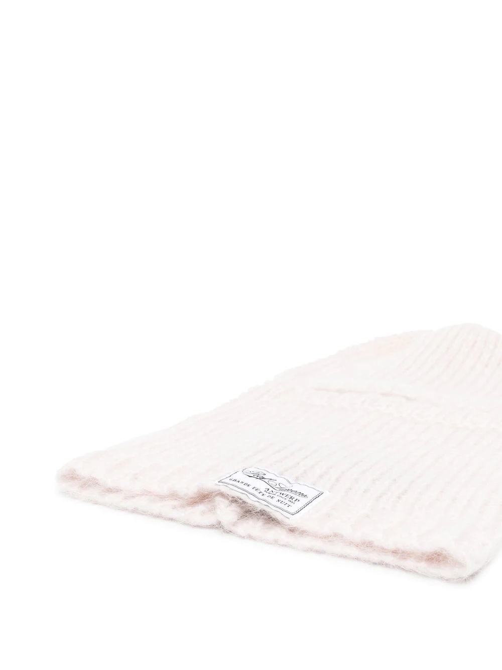 logo-patch knitted balaclava - 3