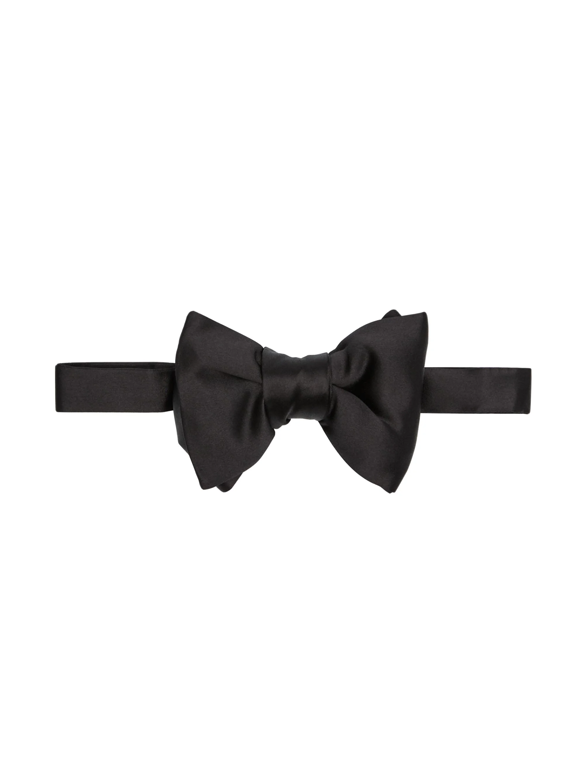 Men's Silk Bow Tie - Black - 1