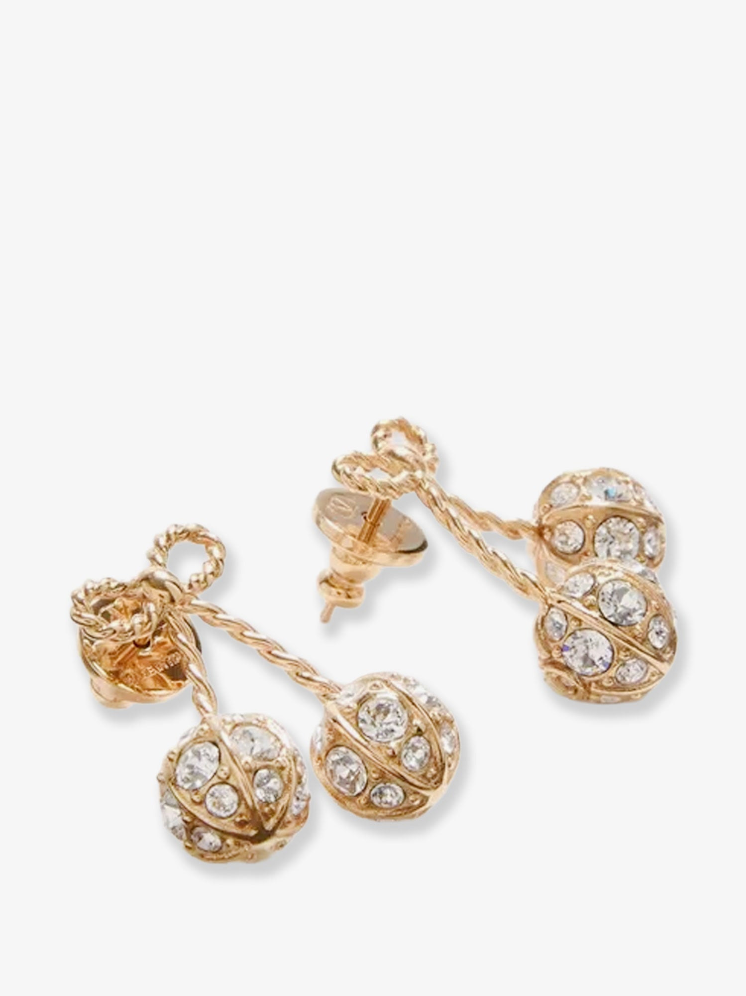 Valentino Garavani Cherryfic Metal Earrings With Rhinestones - 2