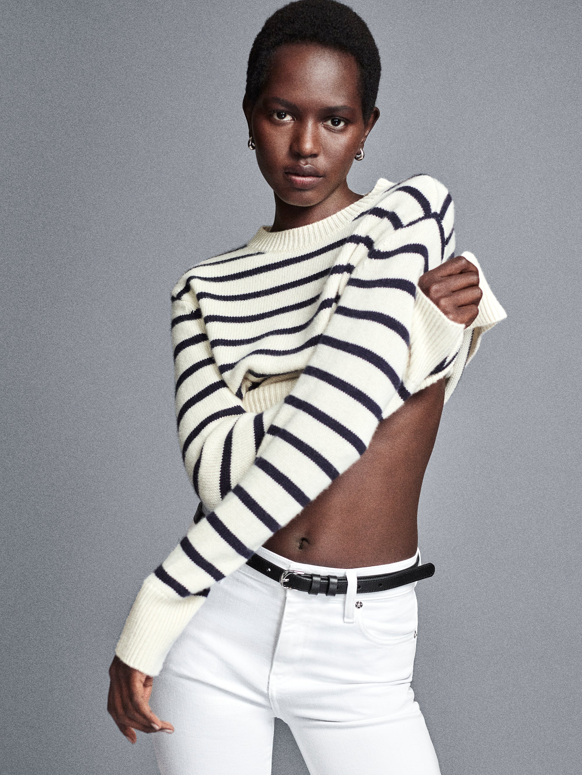 Cashmere Clean Crew in Navy Multi - 2