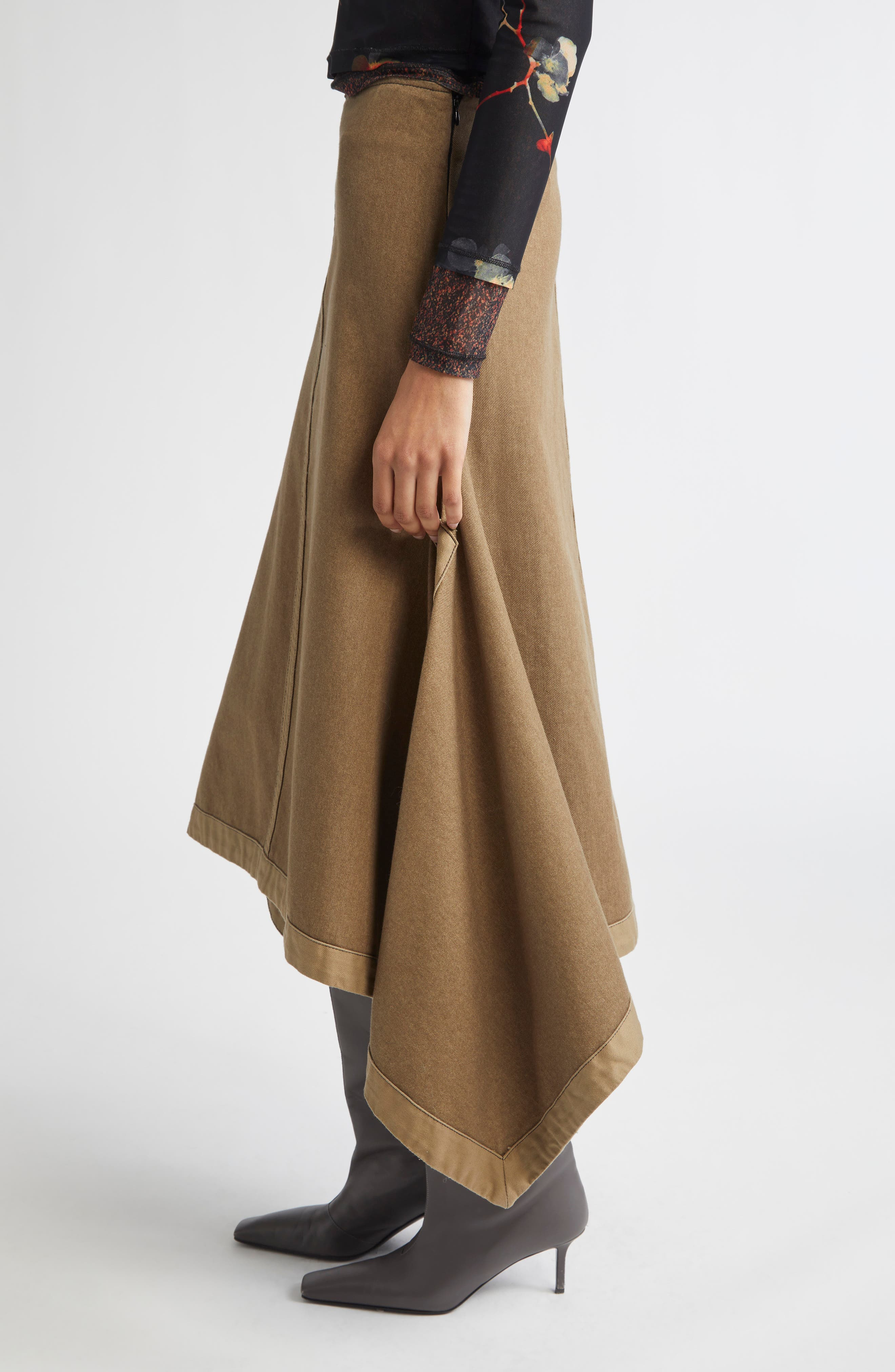Eckhaus Latta Tarp Cotton Canvas Skirt in Earth at Nordstrom - 4