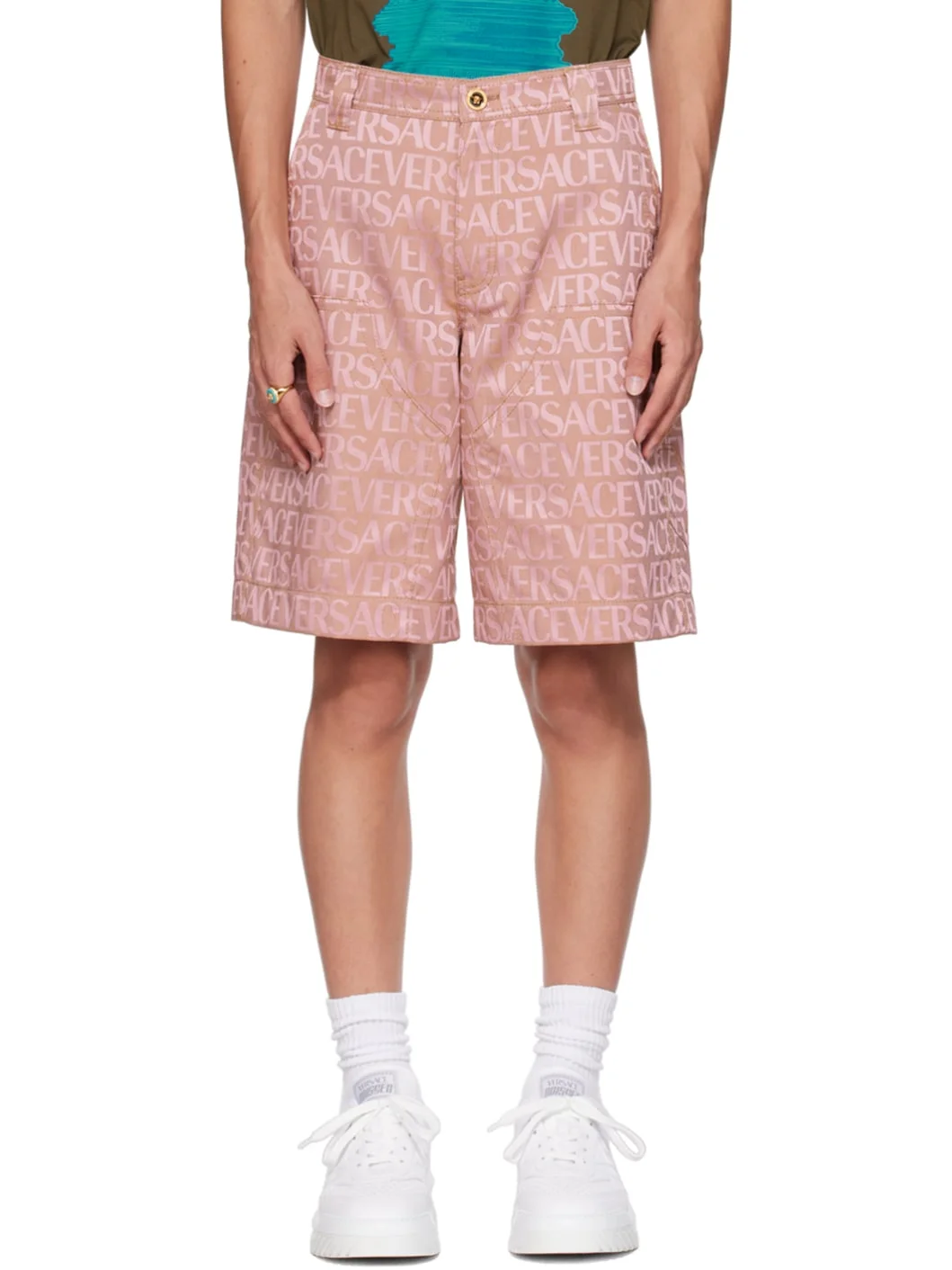 Pink Allover Shorts - 1