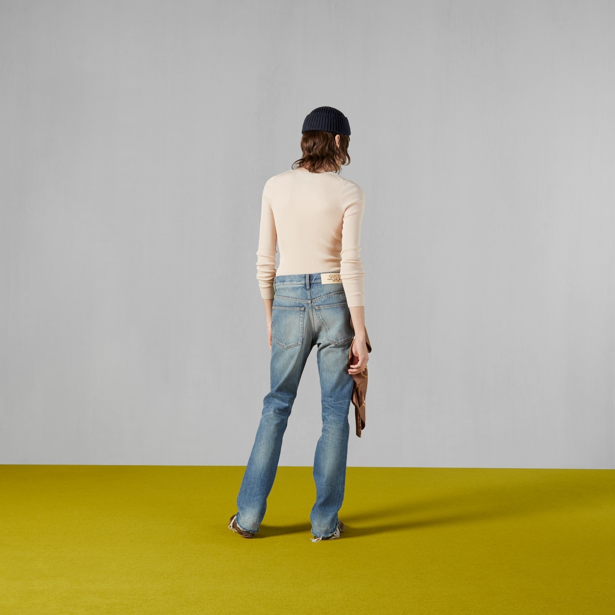 Denim pant with carré detail - 3