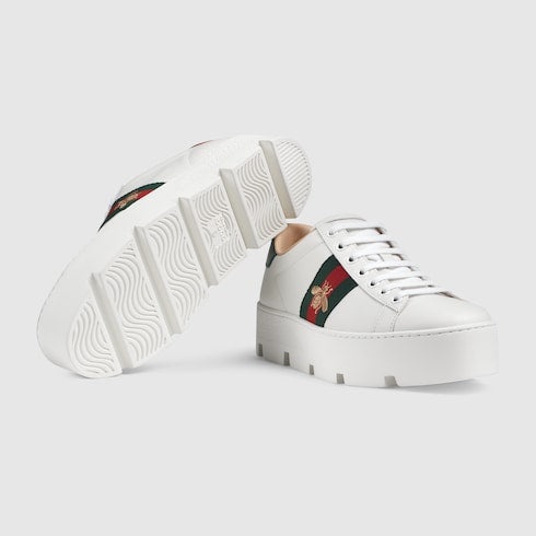 Gucci Ace Web Bee Platform Sneakers - 3