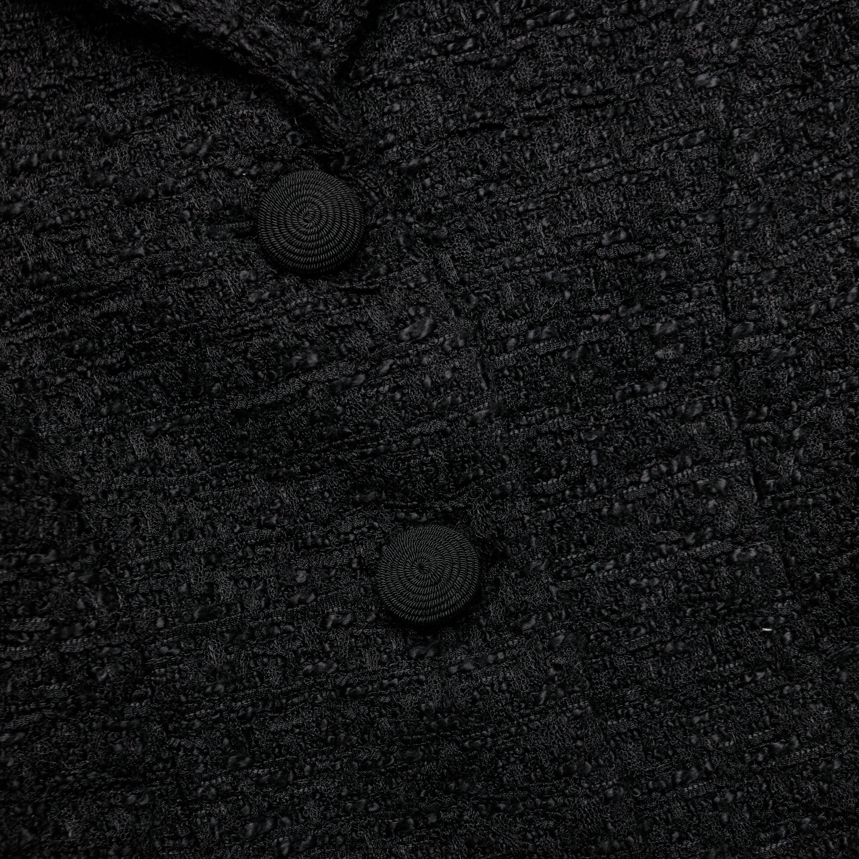 Black Boucle Jacket - 5