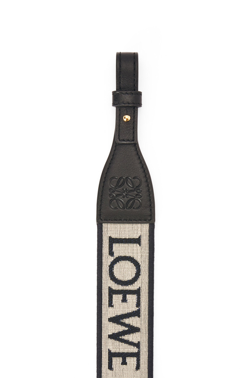 Loewe Anagram loop strap in jacquard and calfskin outlook
