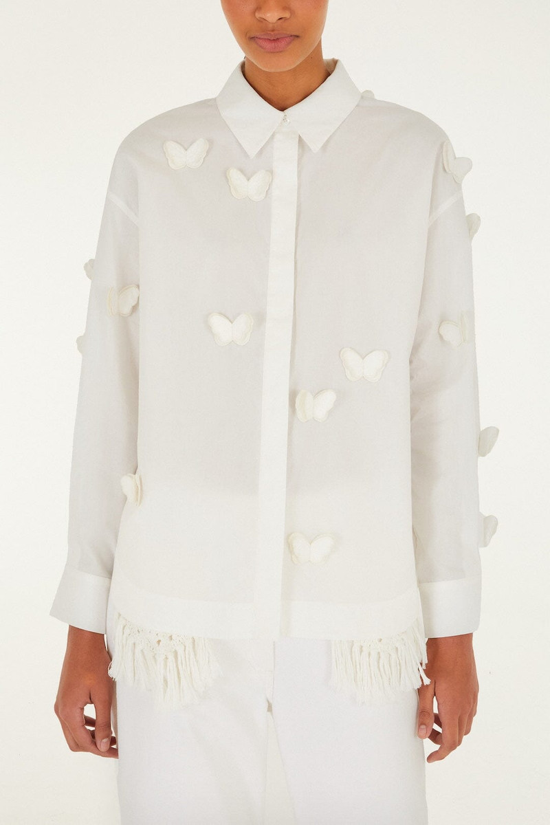 FARM RIO Off-White Butterflies Blouse outlook
