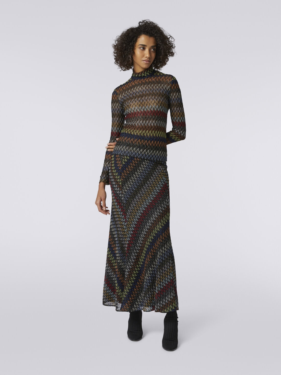High-neck viscose blend pullover - 2
