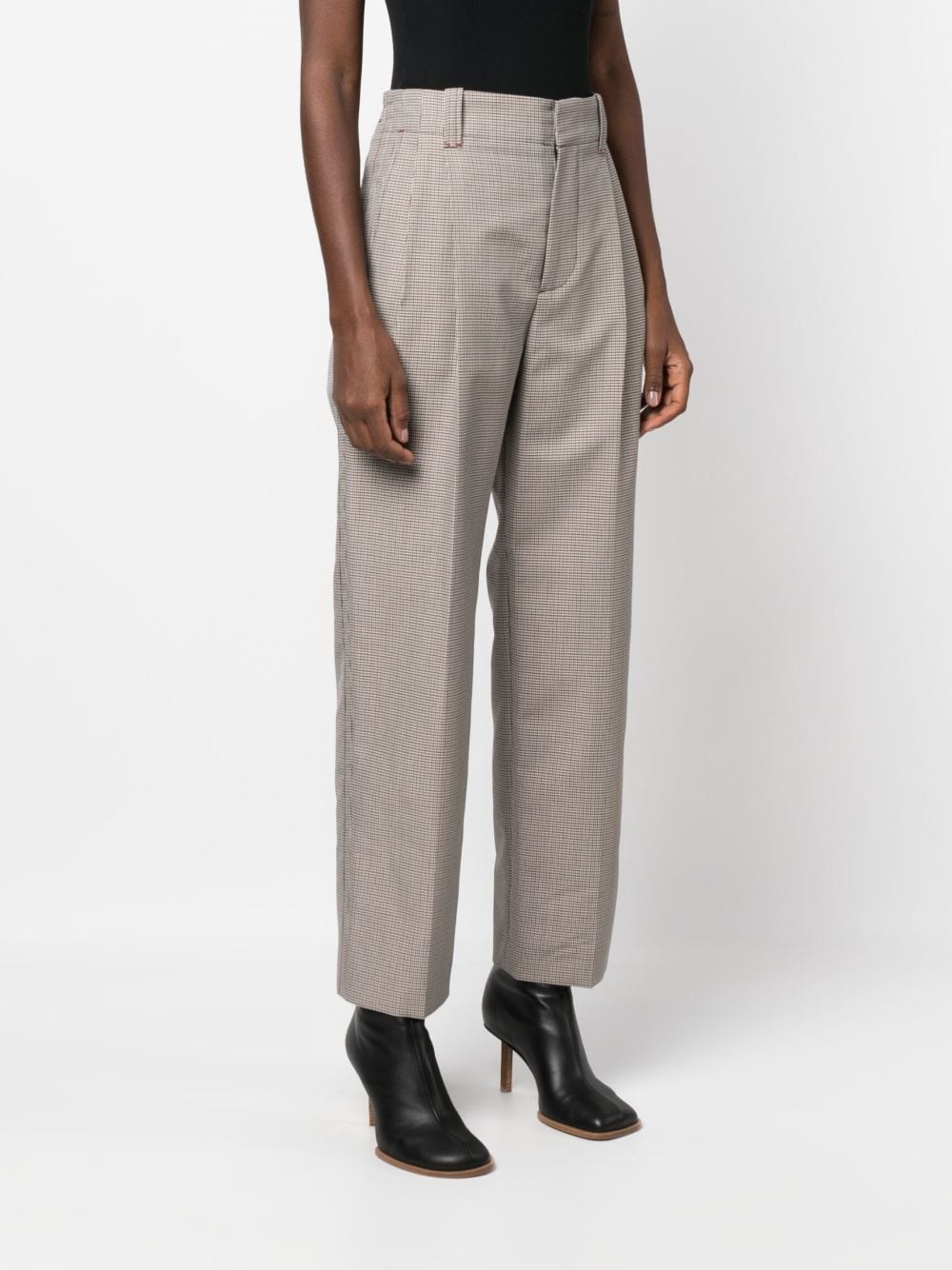 pleated cropped trousers - 3