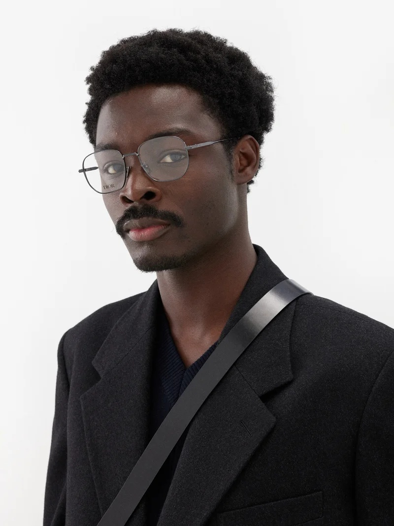 DiorBlackSuitO S19U square metal glasses - 1