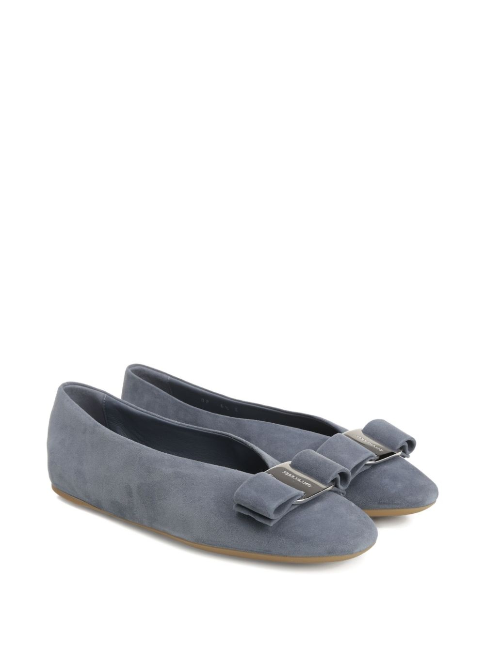 bow-embellished suede ballet flats - 2