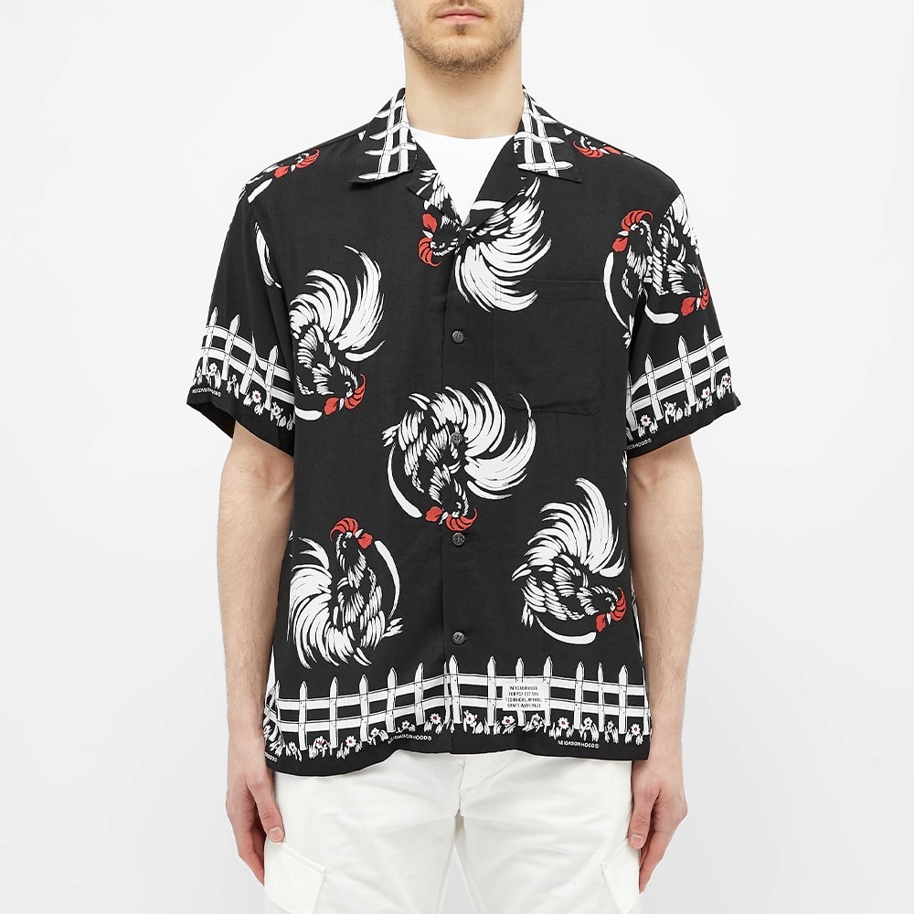 Neighborhood Short Sleeve Aloha Rooster Shirt - 4