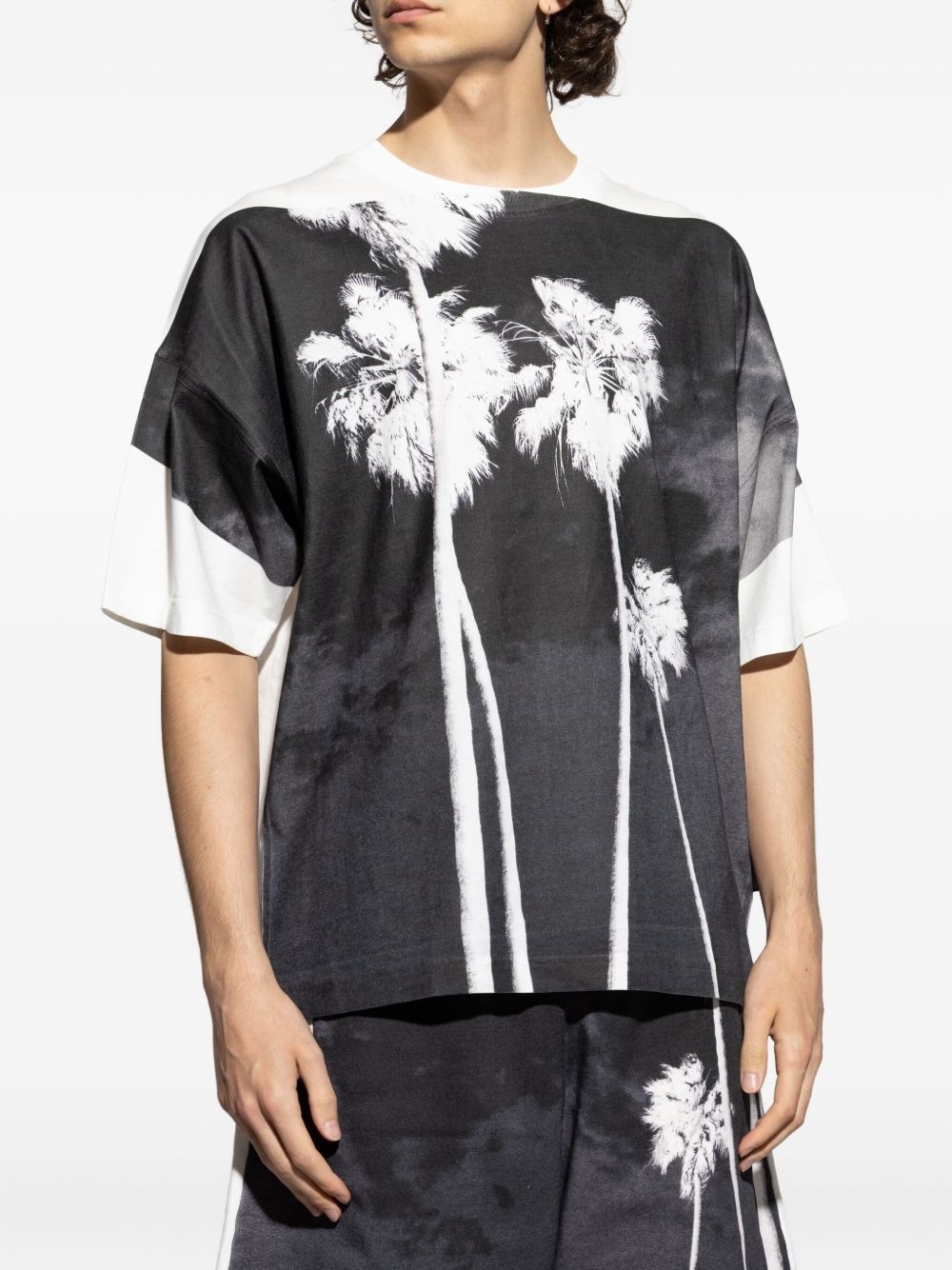 palm-tree print T-shirt - 3