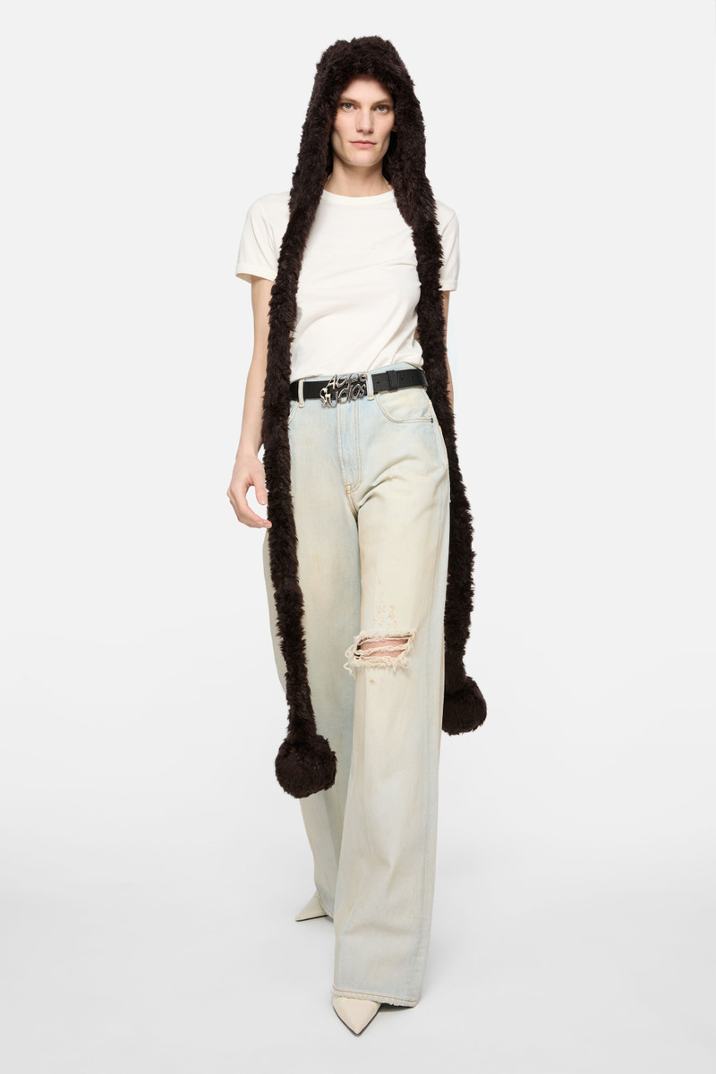 Acne Studios Logo t-shirt - fitted fit - Cold white outlook