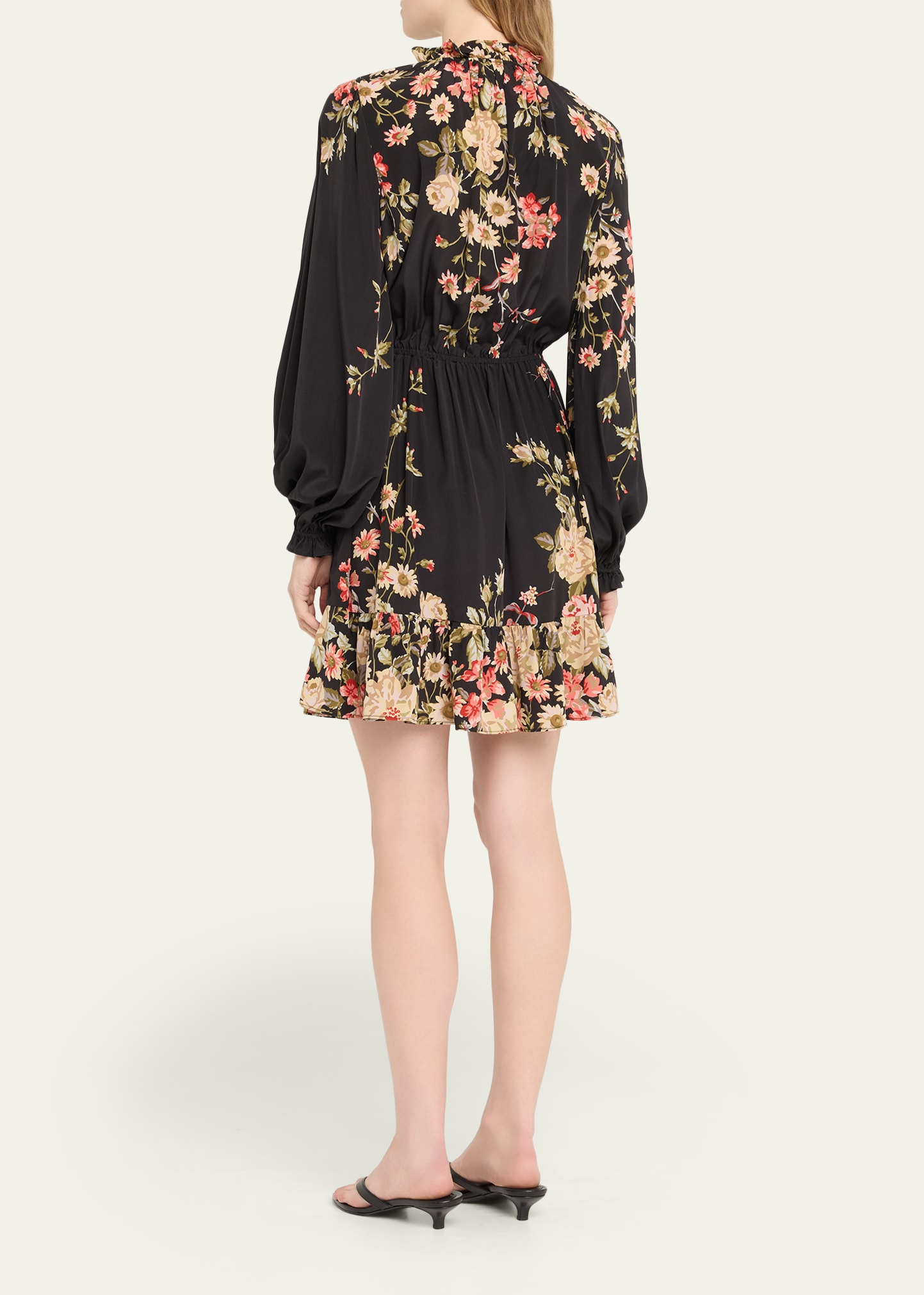 Jolie Floral Long-Sleeve Mini Dress - 3