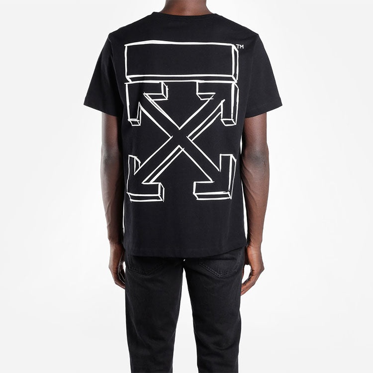 Off-White 3D Arrow Short Sleeve Ordinary Version Black OMAA027E181850241001 - 3
