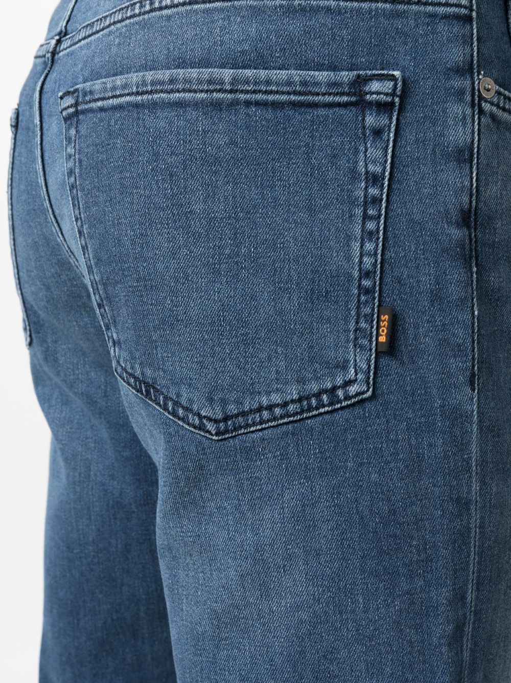 tapered-leg mid-waist jeans - 5