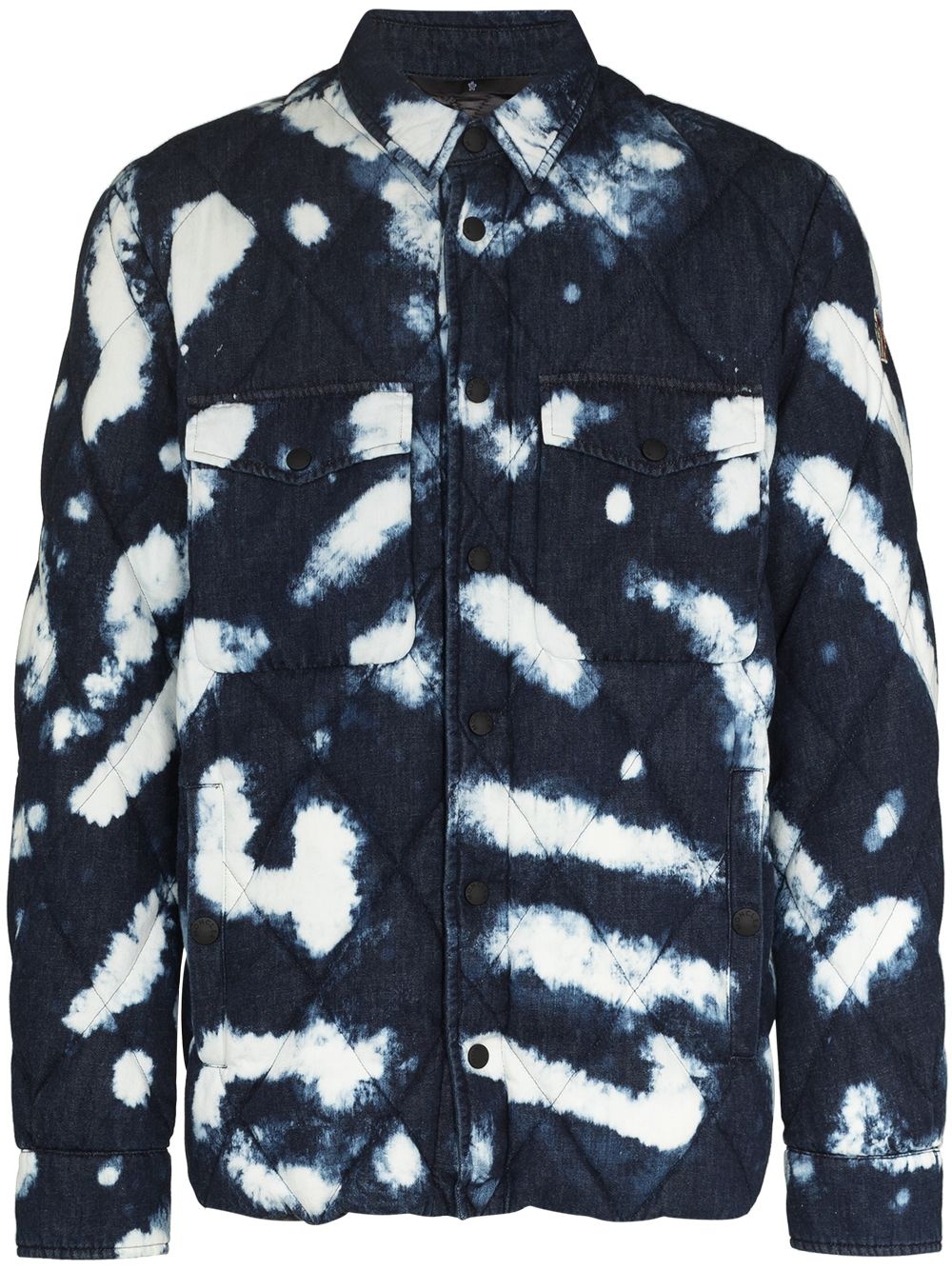 tie-dye quilted shirt jacket - 1