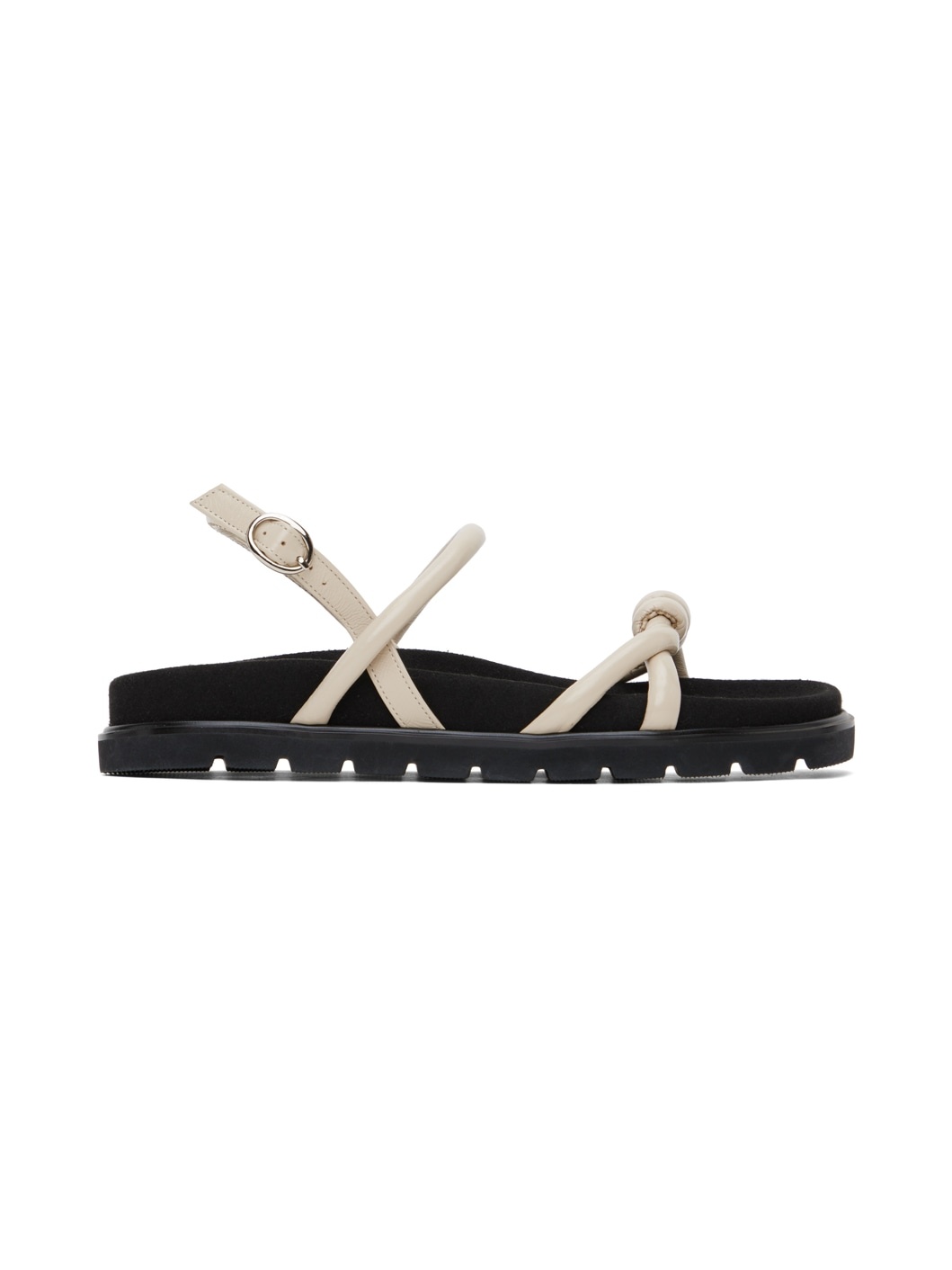Beige Knotted Sandals - 1