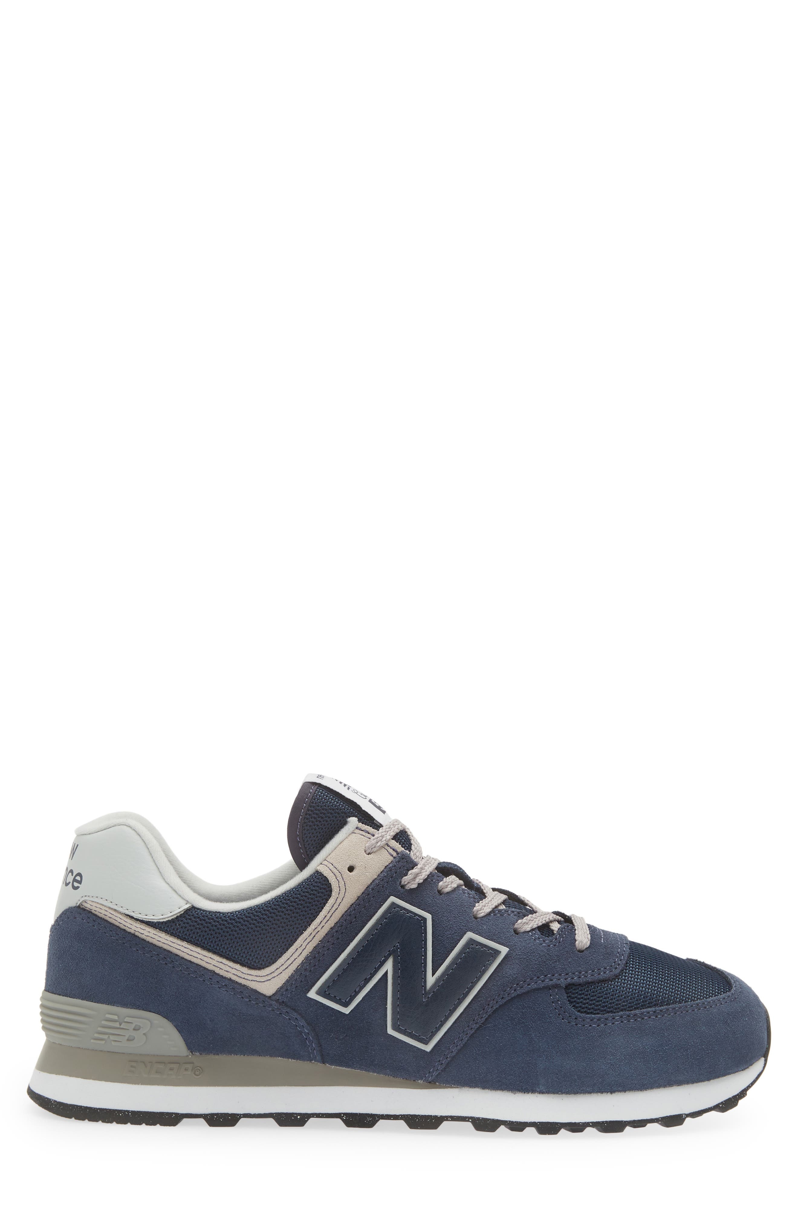 New Balance Gender Inclusive 574 Classic Sneaker in Navy/White at Nordstrom - 3