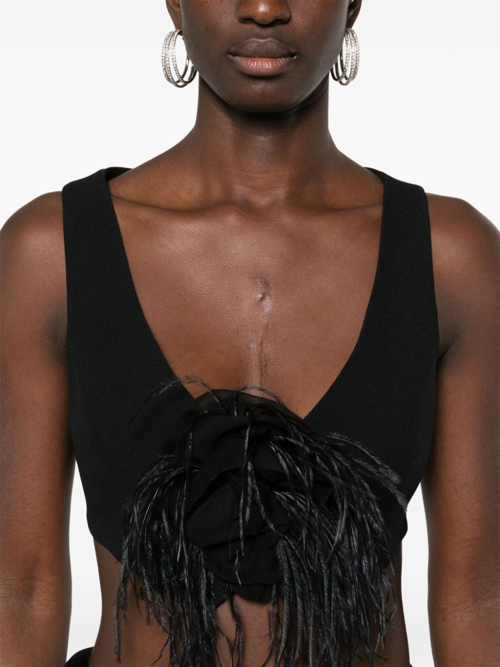 floral-appliqué top - 5