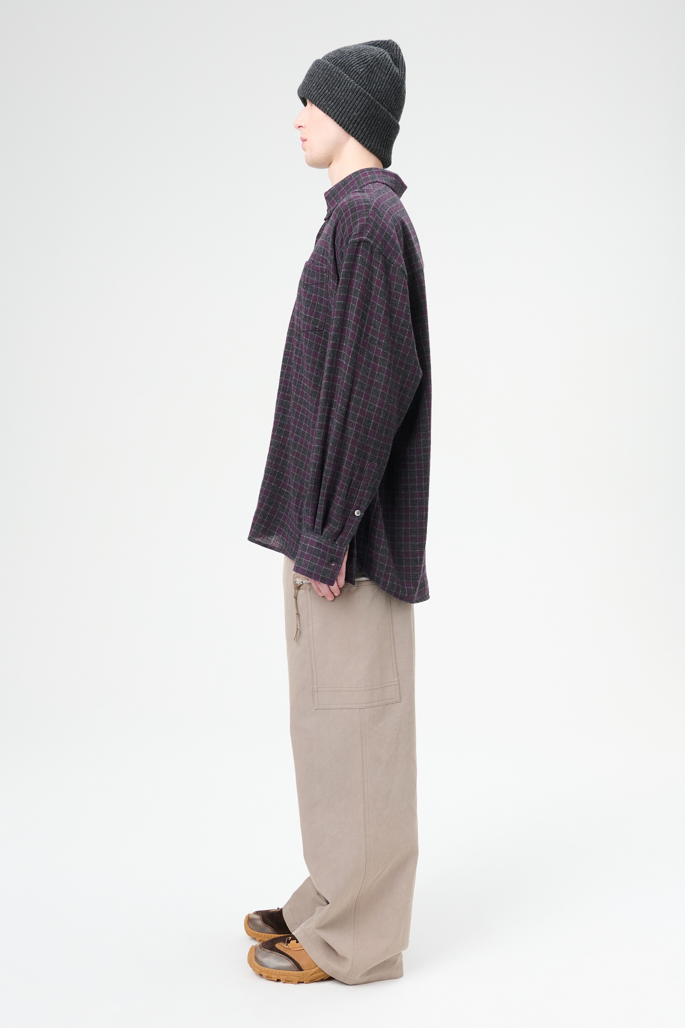 Borrowed BD Shirt Sophomore Check Rural Wool - 4