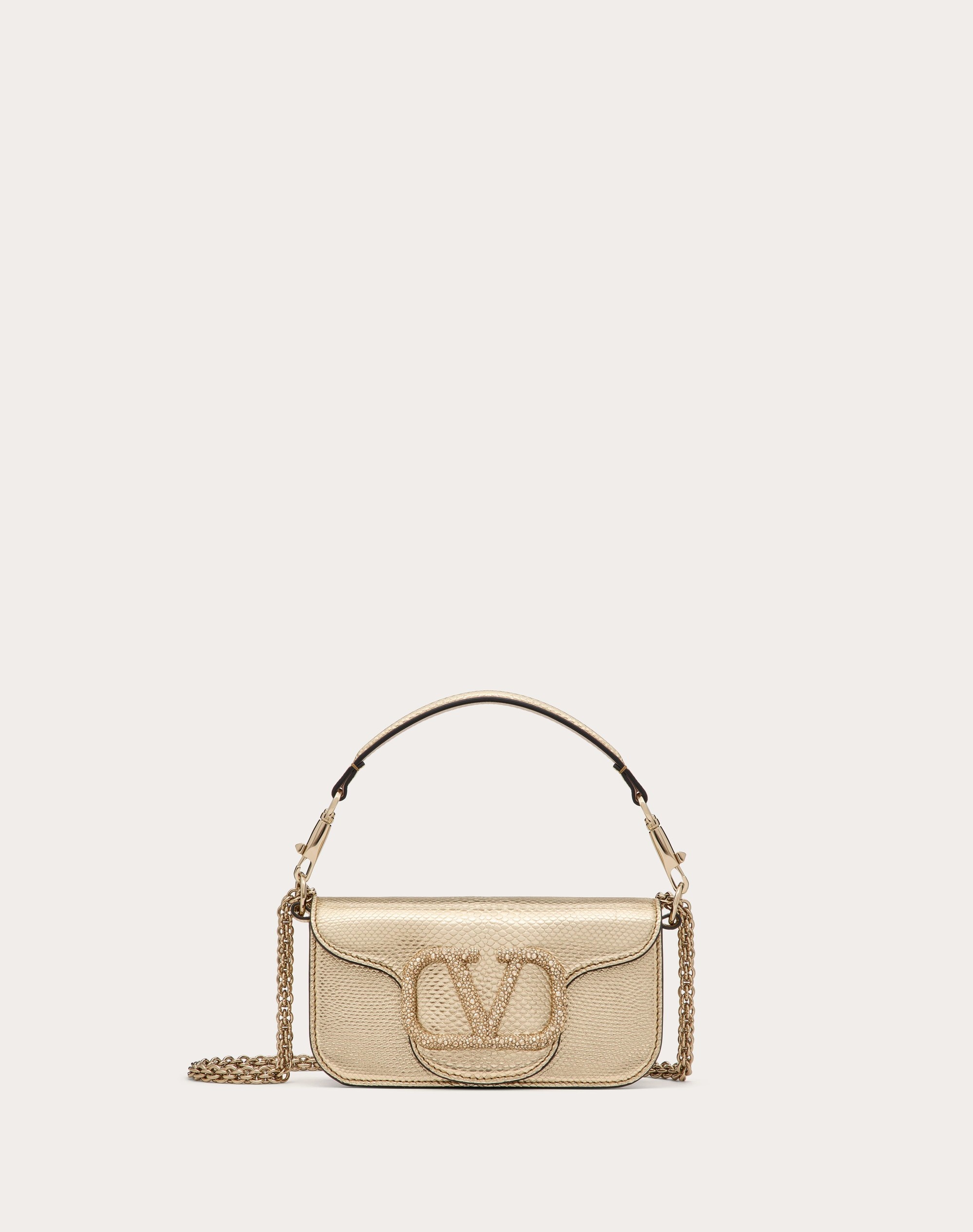 VALENTINO GARAVANI VALENTINO GARAVANI LOCÒ SMALL SHOULDER BAG IN METALLIC KARUNG - 1