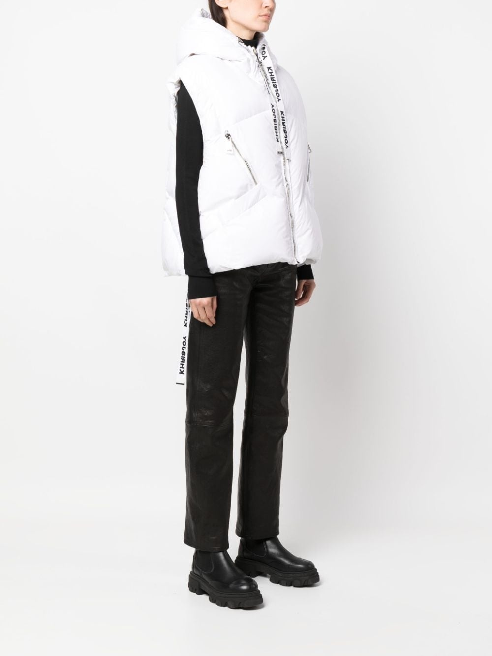 Puff quilted hooded gilet - 5