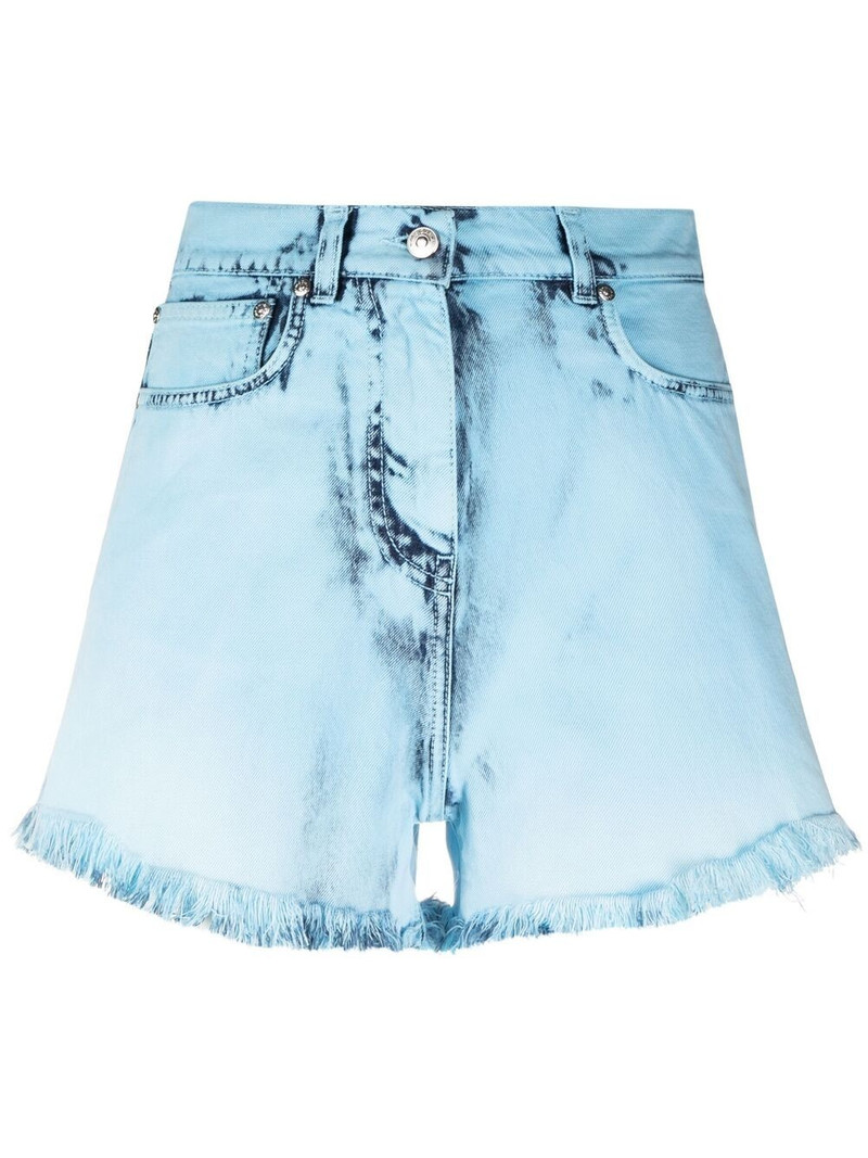 distressed-effect denim shorts 1