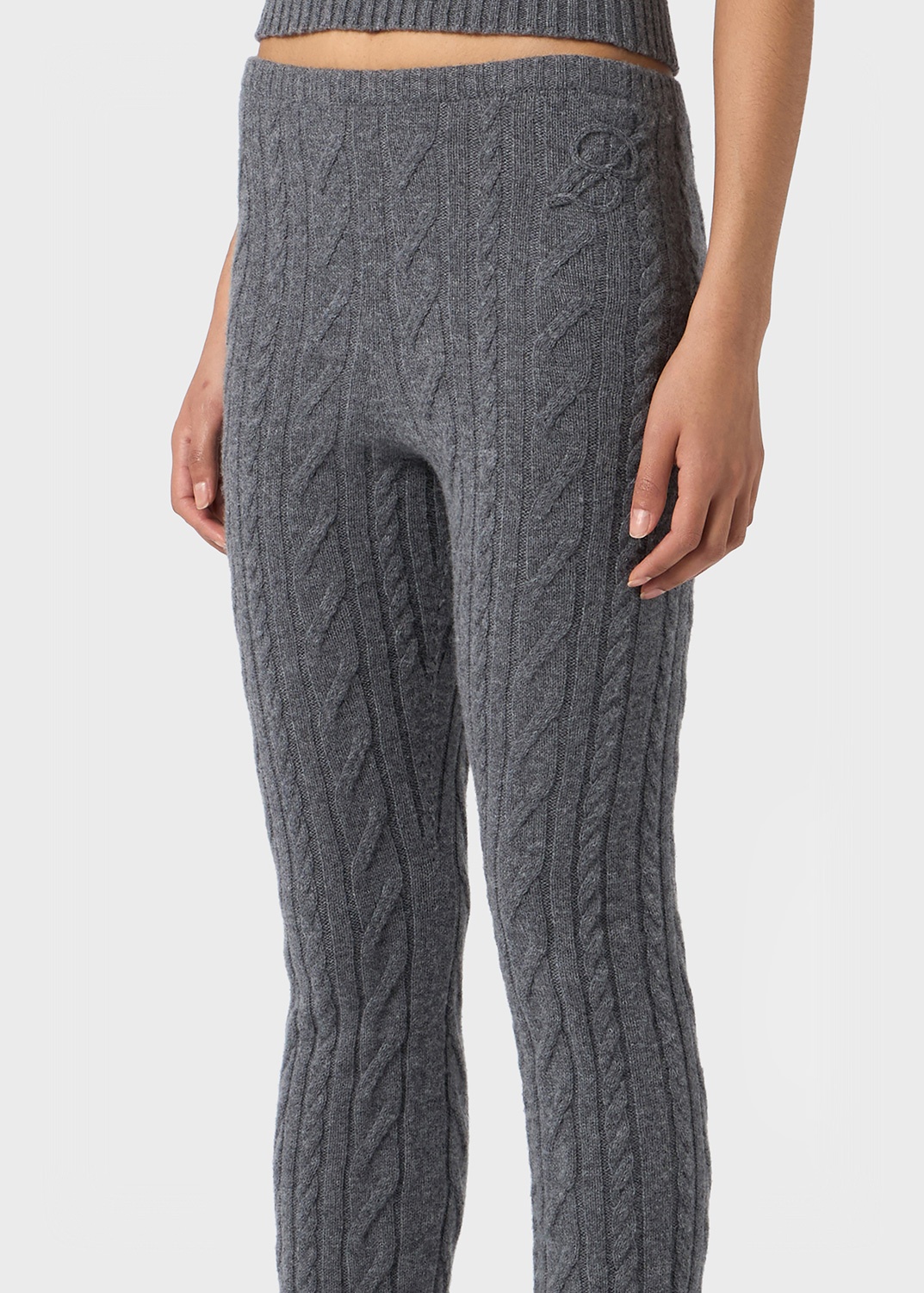 RIBBED KNIT PANTS WITH TORCHON - 5