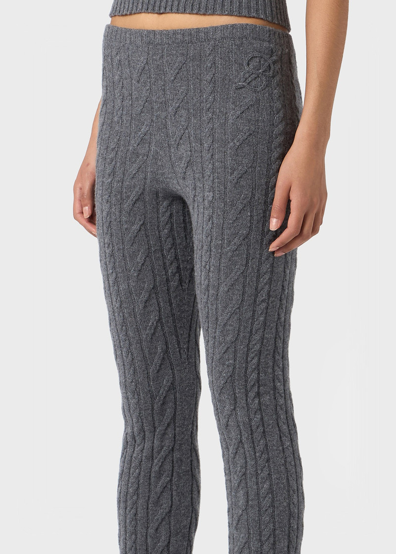 RIBBED KNIT PANTS WITH TORCHON 5
